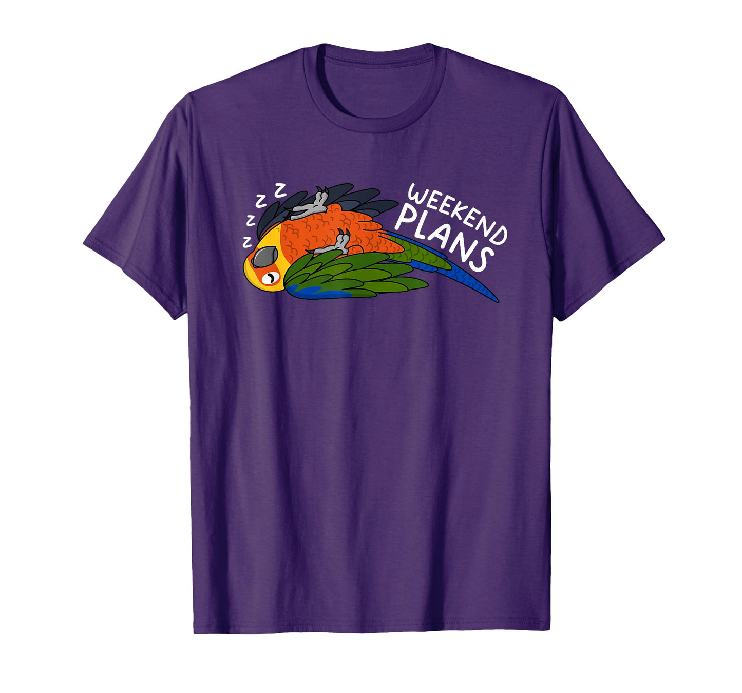 Weekend Plans Parrot I Sleeping Jenday Conure T-Shirt