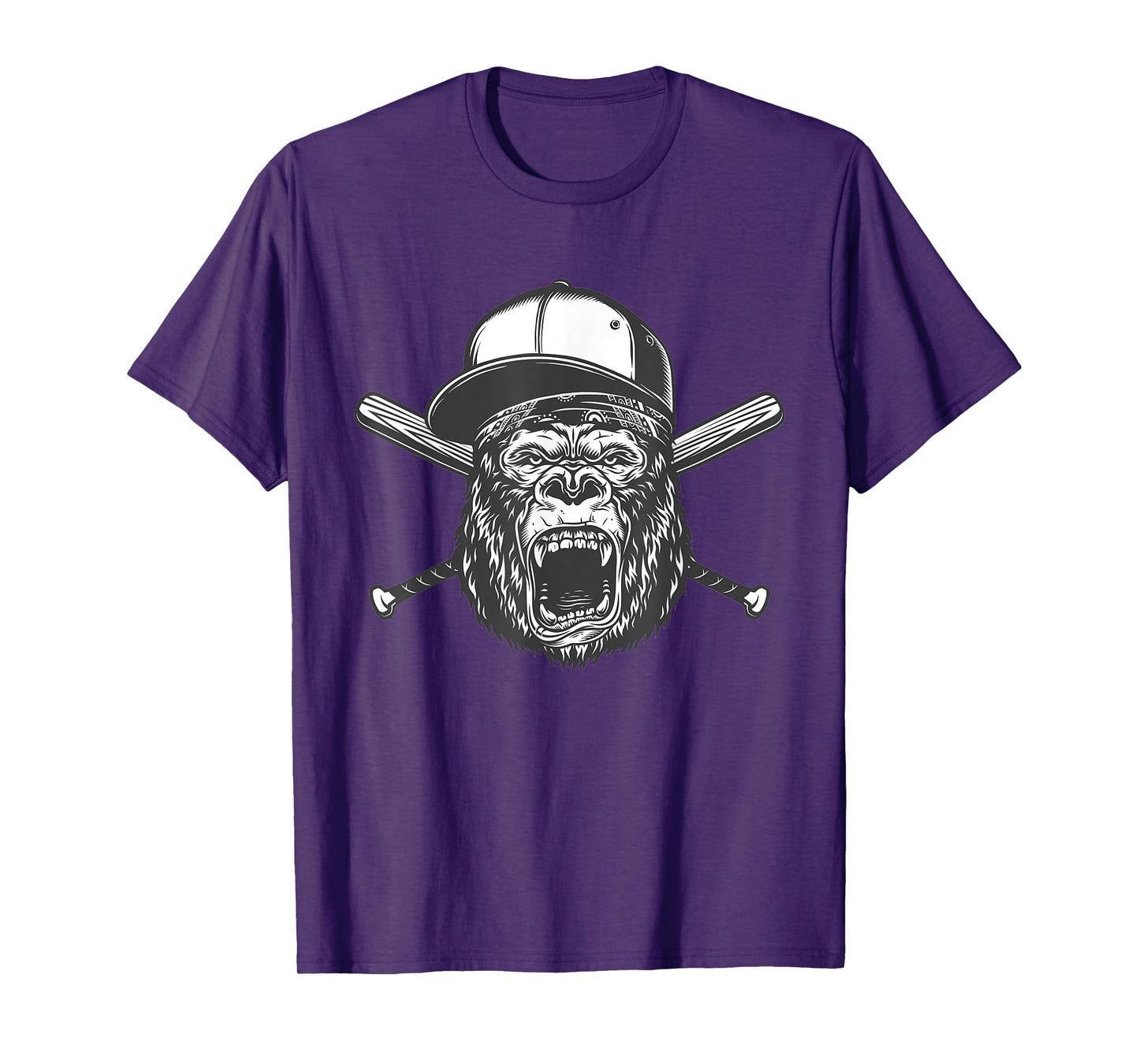 Gorilla Baseball Player - Gorilla in Baseball Cap - Gorilla T-Shirt