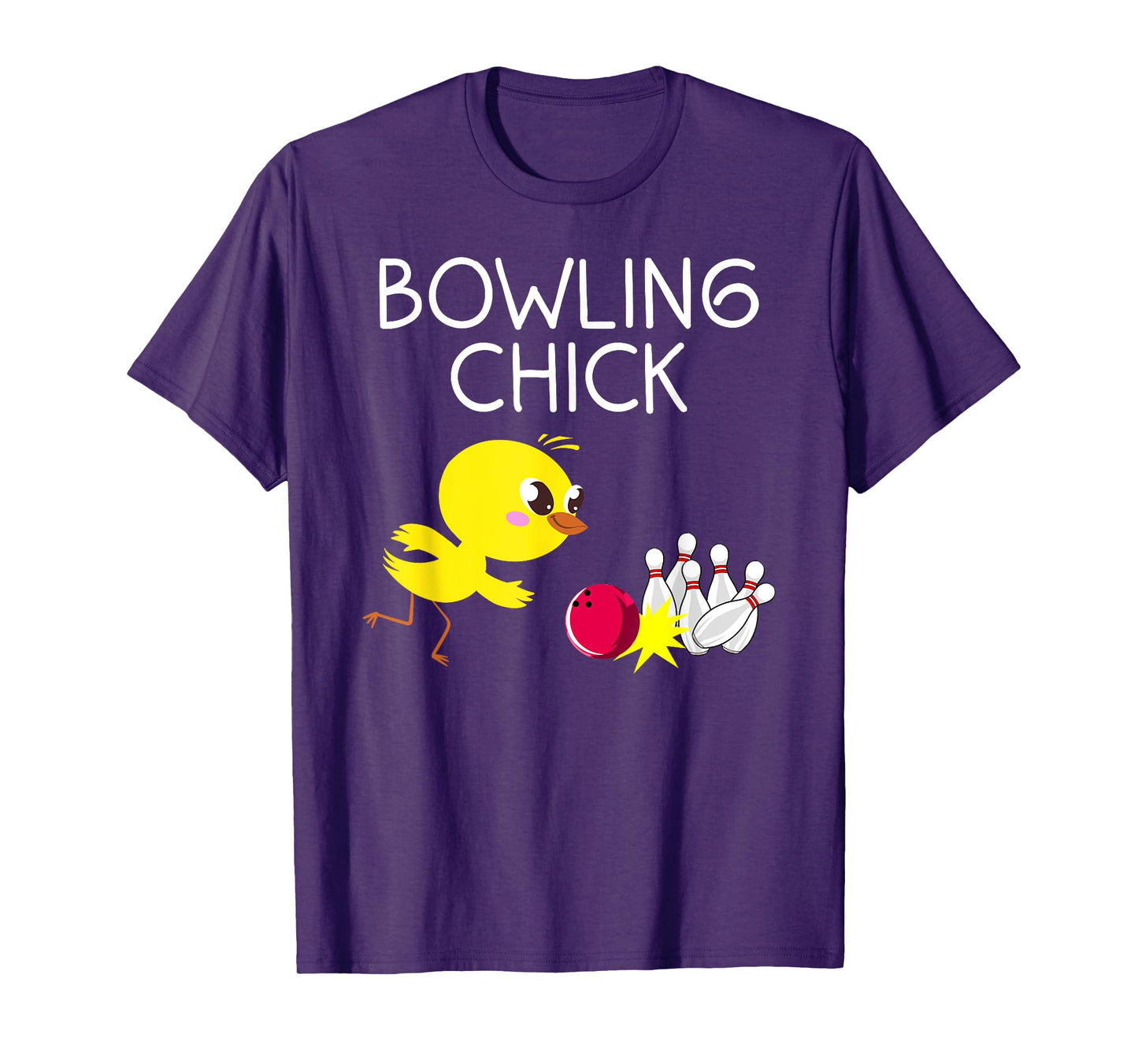 Funny Bowling Gift Women Cute Bowling Chick Sports Athlete T-Shirt