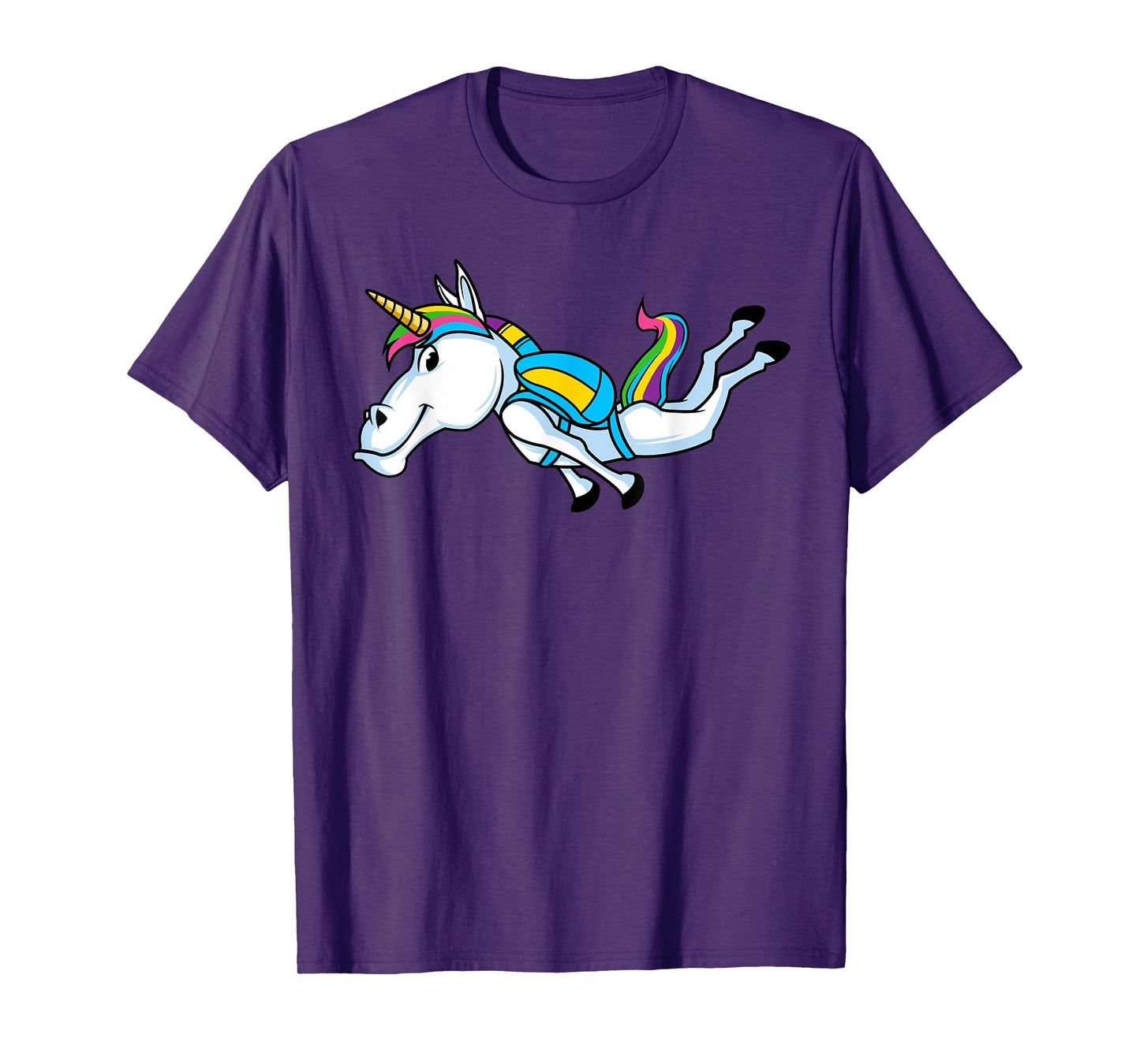 Funny Unicorn Sports Skydiving Magical Parachuting Skydiver T-Shirt