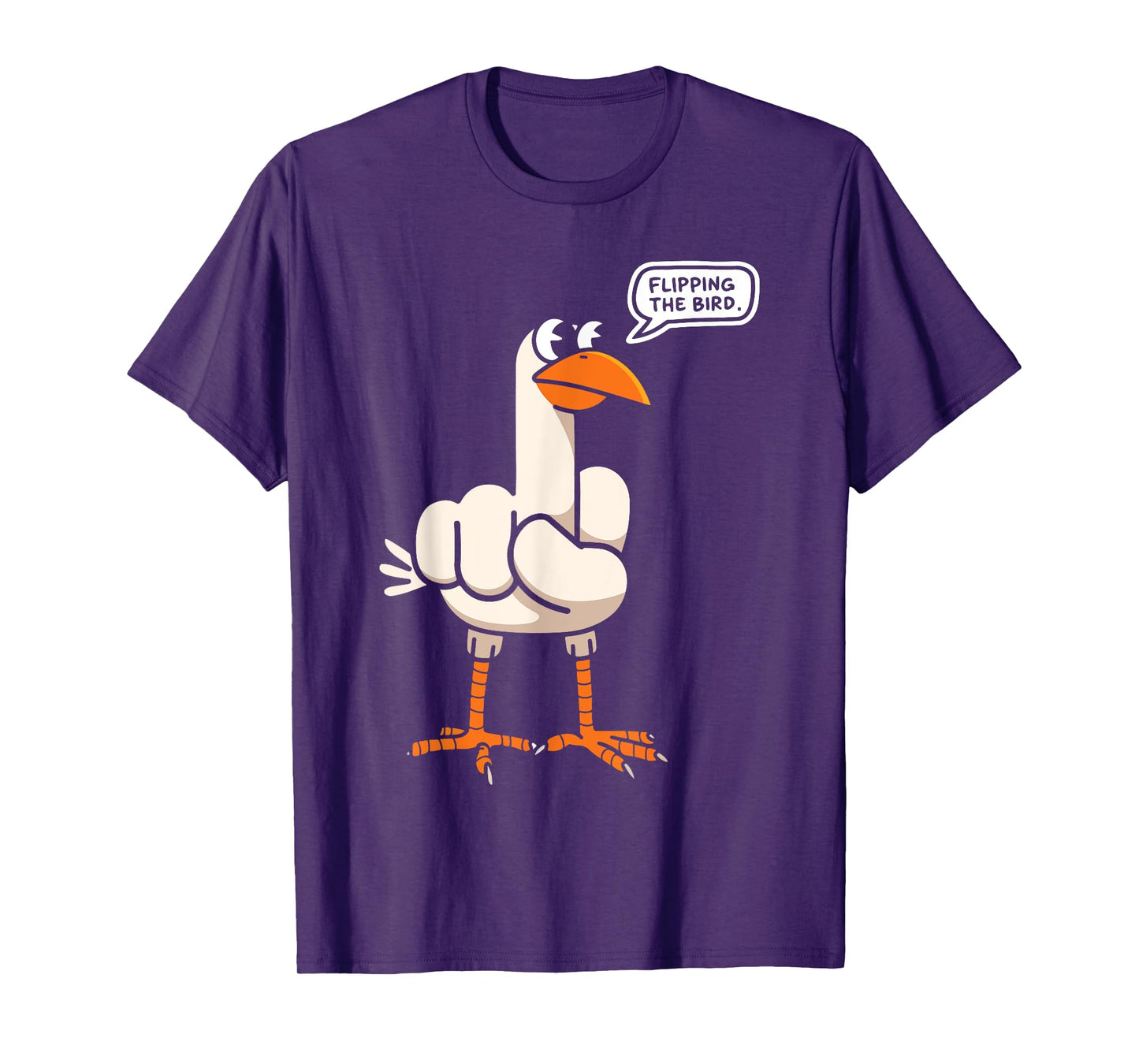 Funny Flipping The Bird Hilarious Graphic Casual Outfit T-Shirt