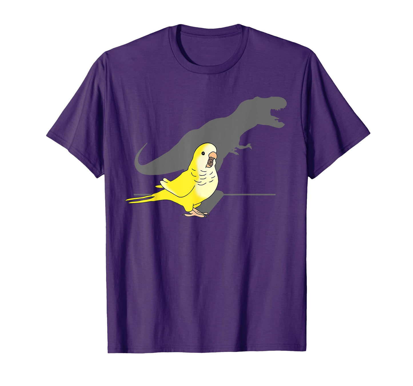 T-rex Yellow Lutino Monk Parakeet, Funny Birb memes Quaker T-Shirt