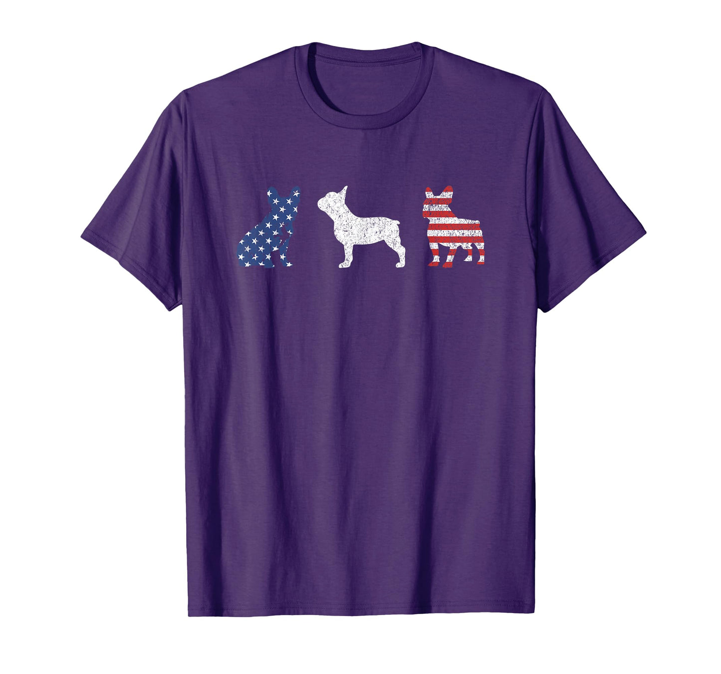 French Bulldog 4th of July Dog Patriotic USA Flag Man Woman T-Shirt