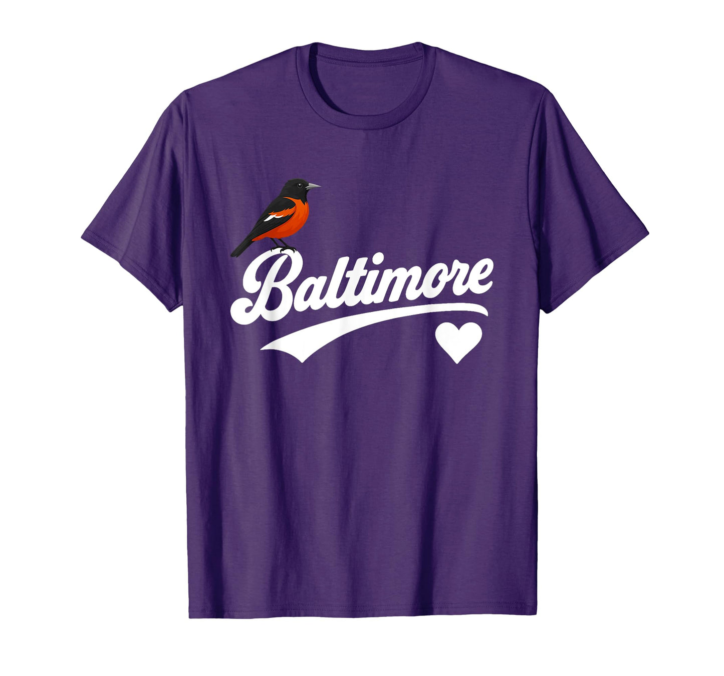Bird on Baltimore Heart Birds Lover Gift for Men Women Kids T-Shirt