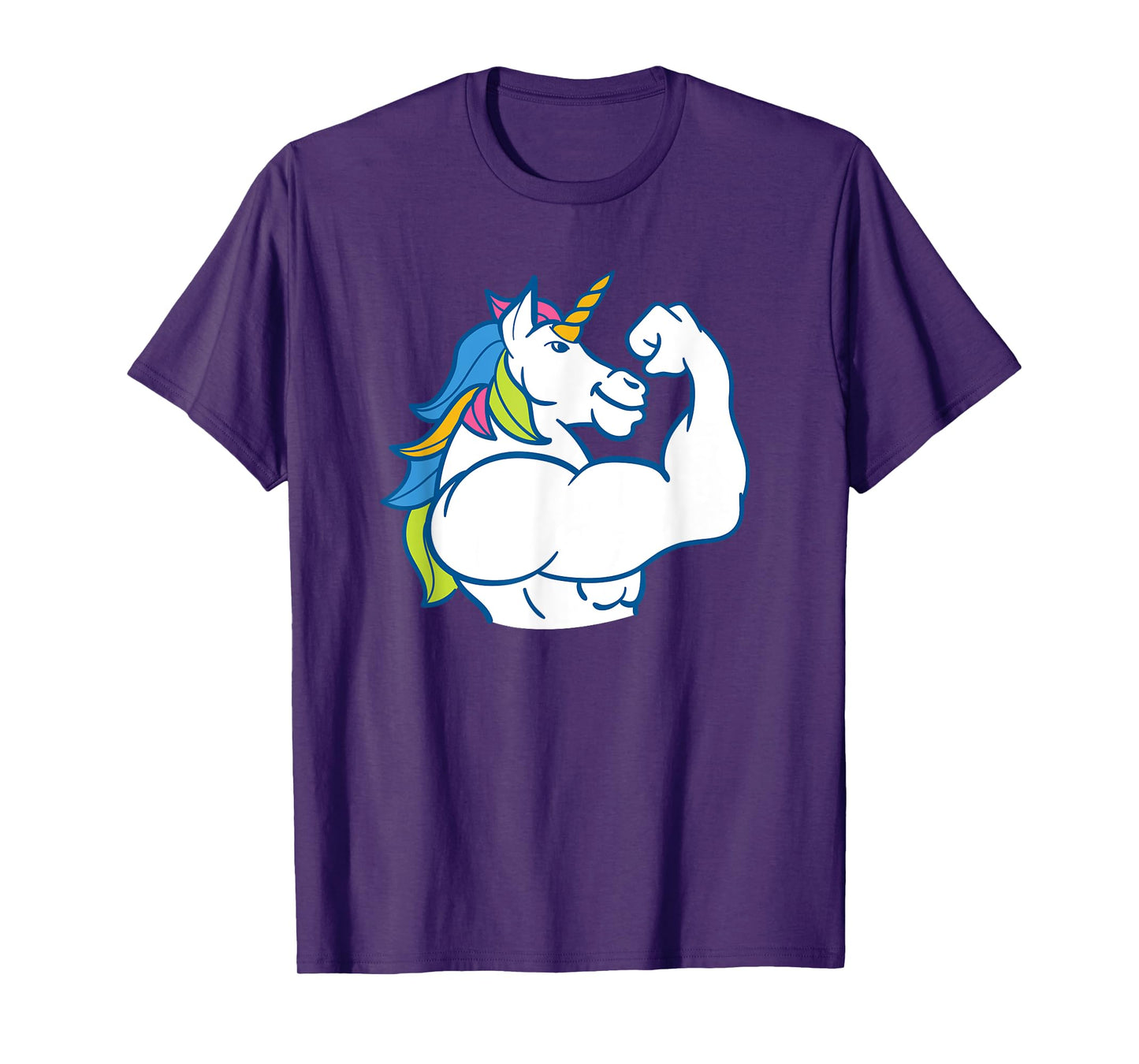 Muscular Unicorn - Funny Magical Fitness Bodybuilder Dad T-Shirt