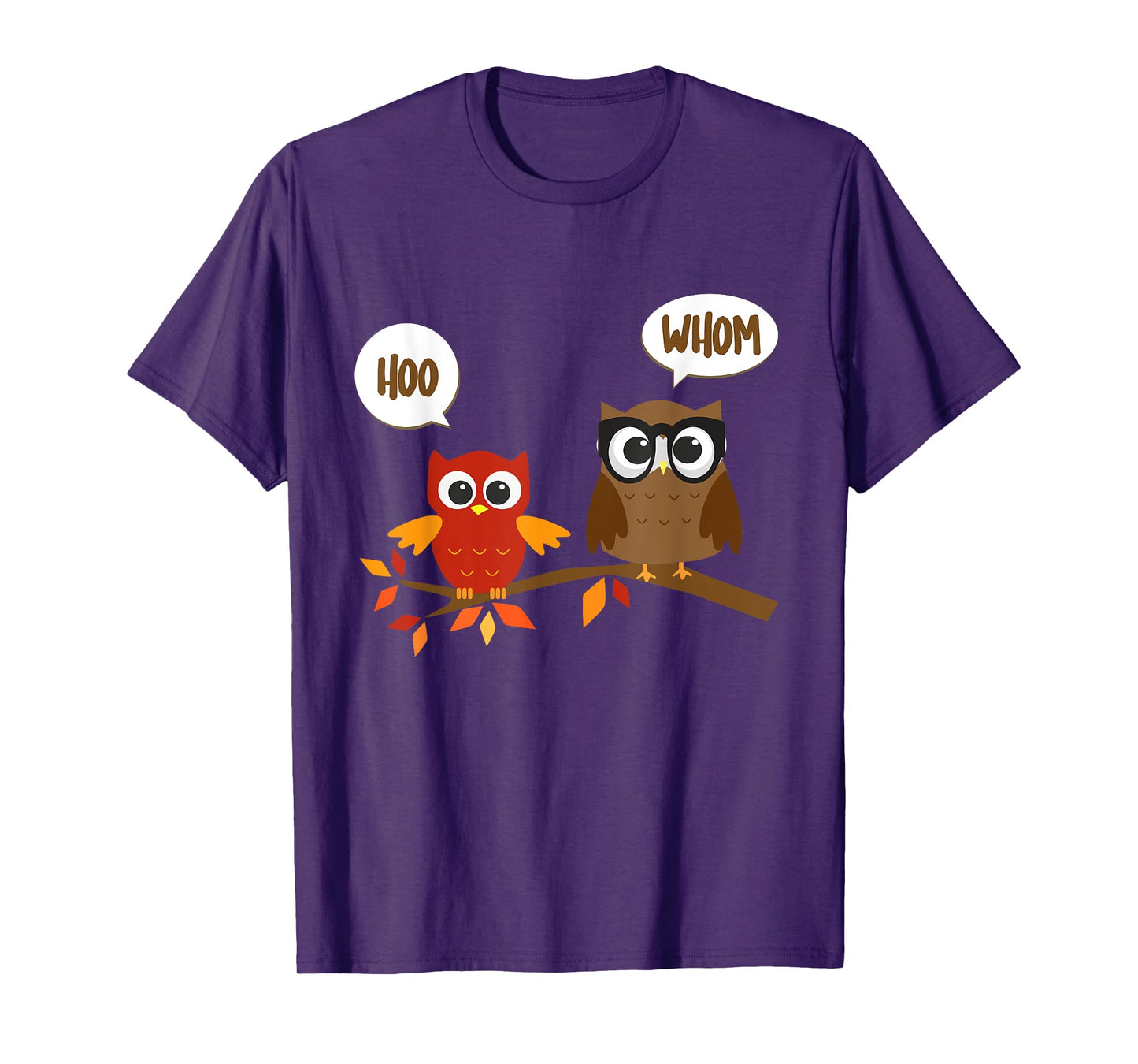 Hoo (Who) Whom Owl Grammar T-shirt T-Shirt