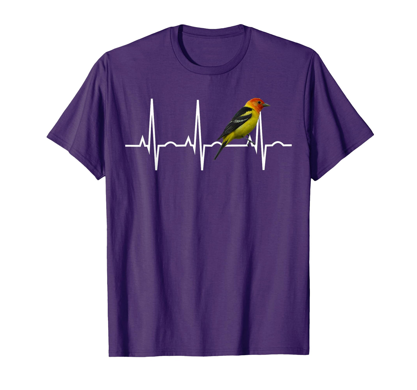 Western Tanager Shirt Songbird Heartbeat Birder Gift T-Shirt T-Shirt