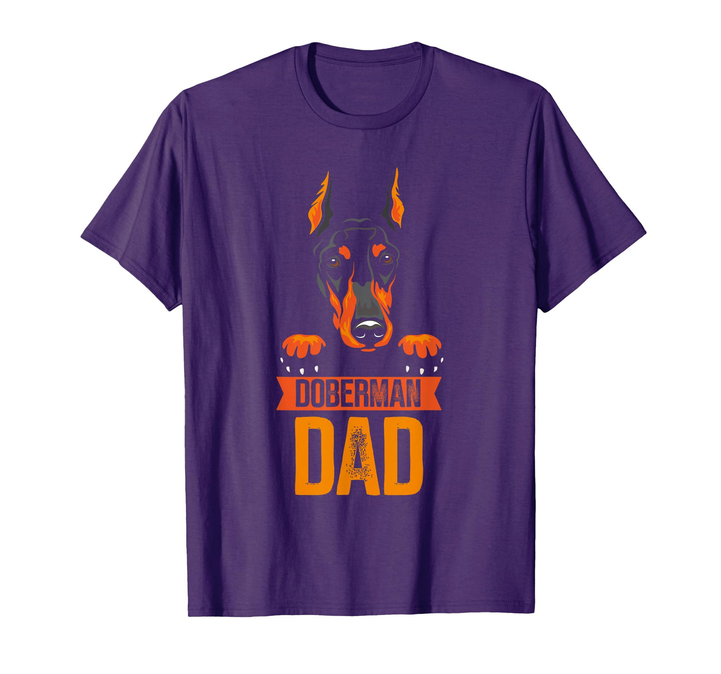 Pinscher Dobermans Doberman Love Owner Father's T-Shirt - Dog Themed - Unisex-Adults - Black - Small - Short Sleeve - Classic Fit - Imported