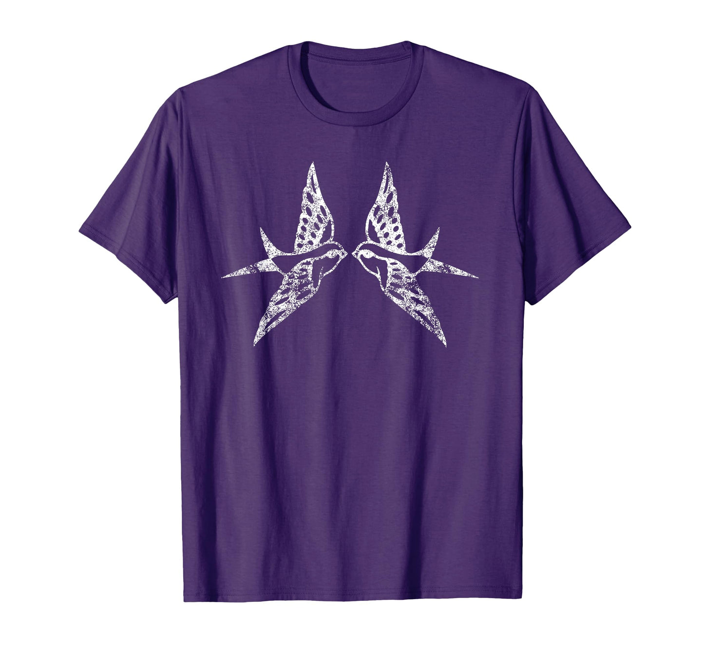 Vintage Two Birds Flying - Distressed Retro Bird Tee T-Shirt
