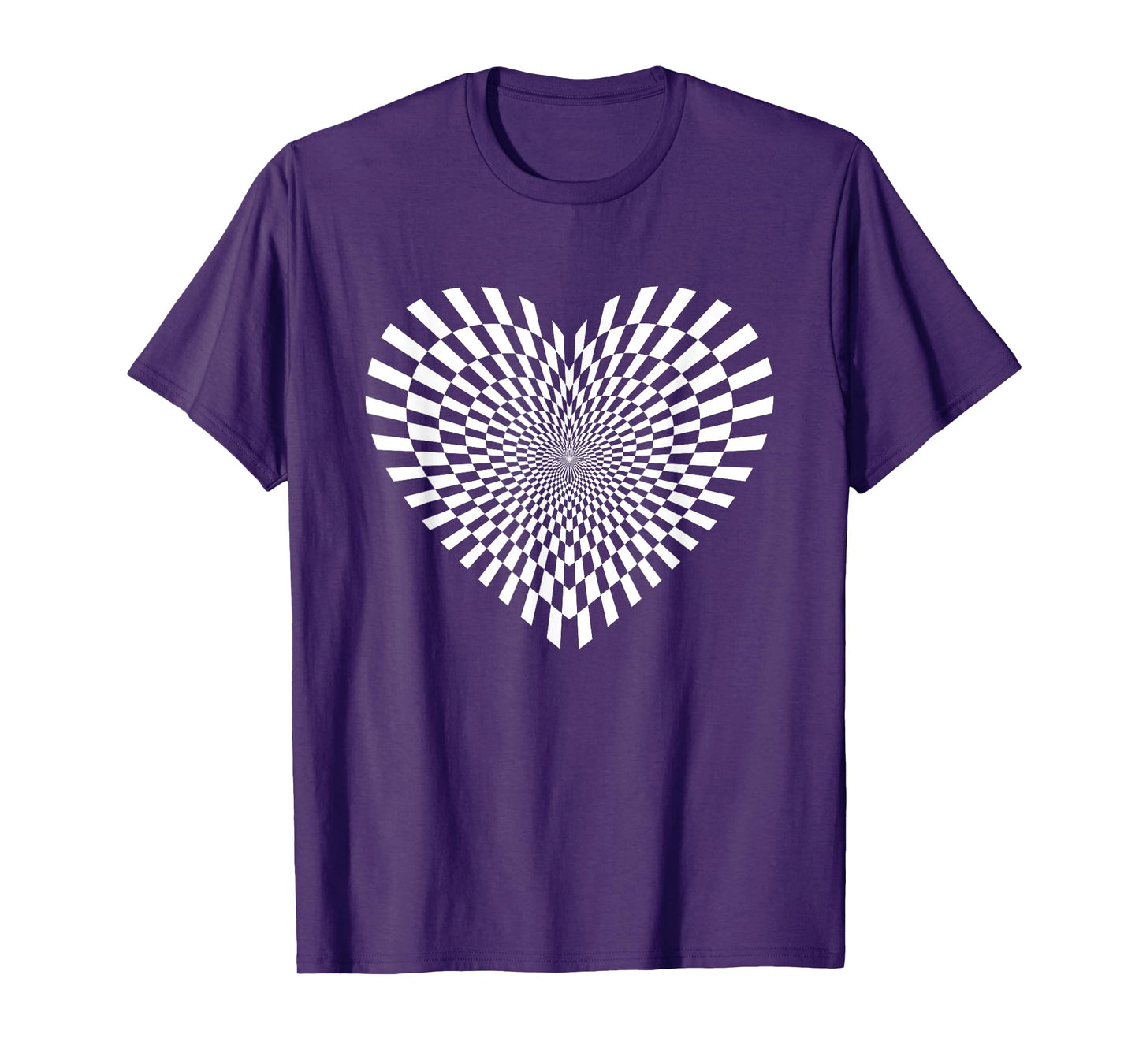 Cool Crazy Retro Valentine Sweet Heart Cute Fun Optical Art T-Shirt
