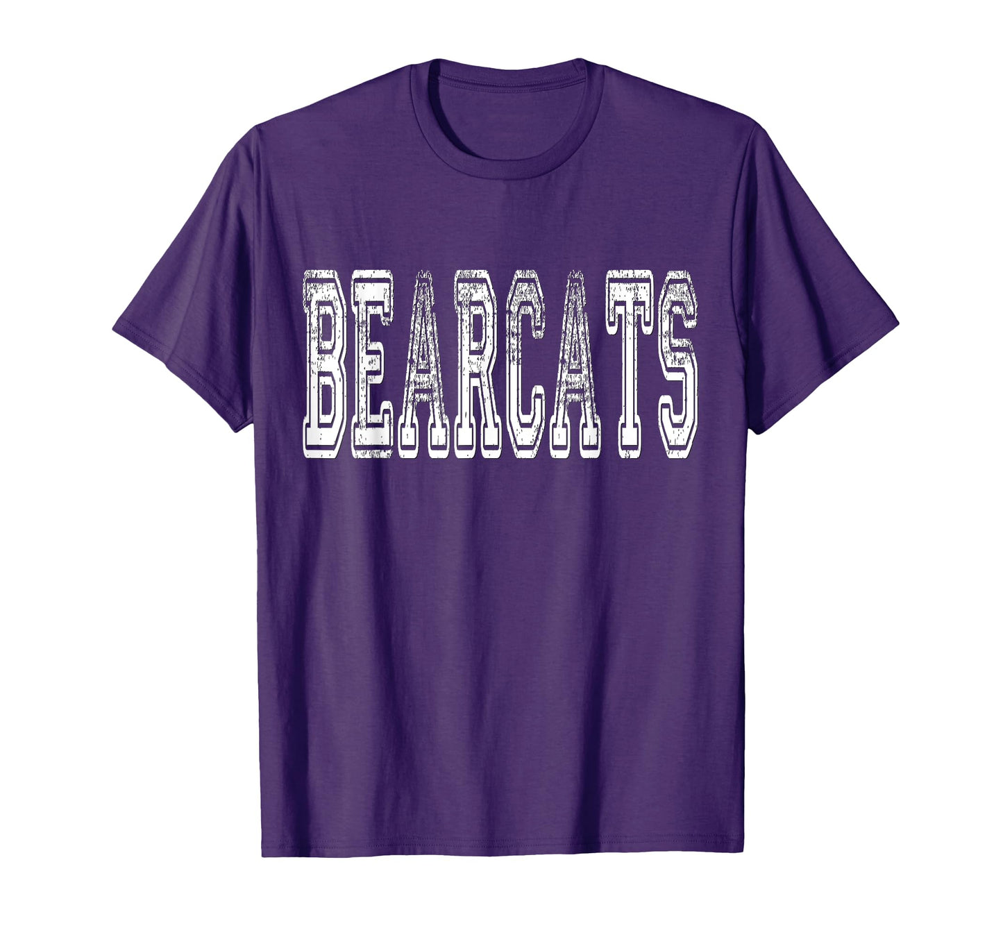 Bearcats Mascot Distressed Vintage School Sports Name Fans T-Shirt
