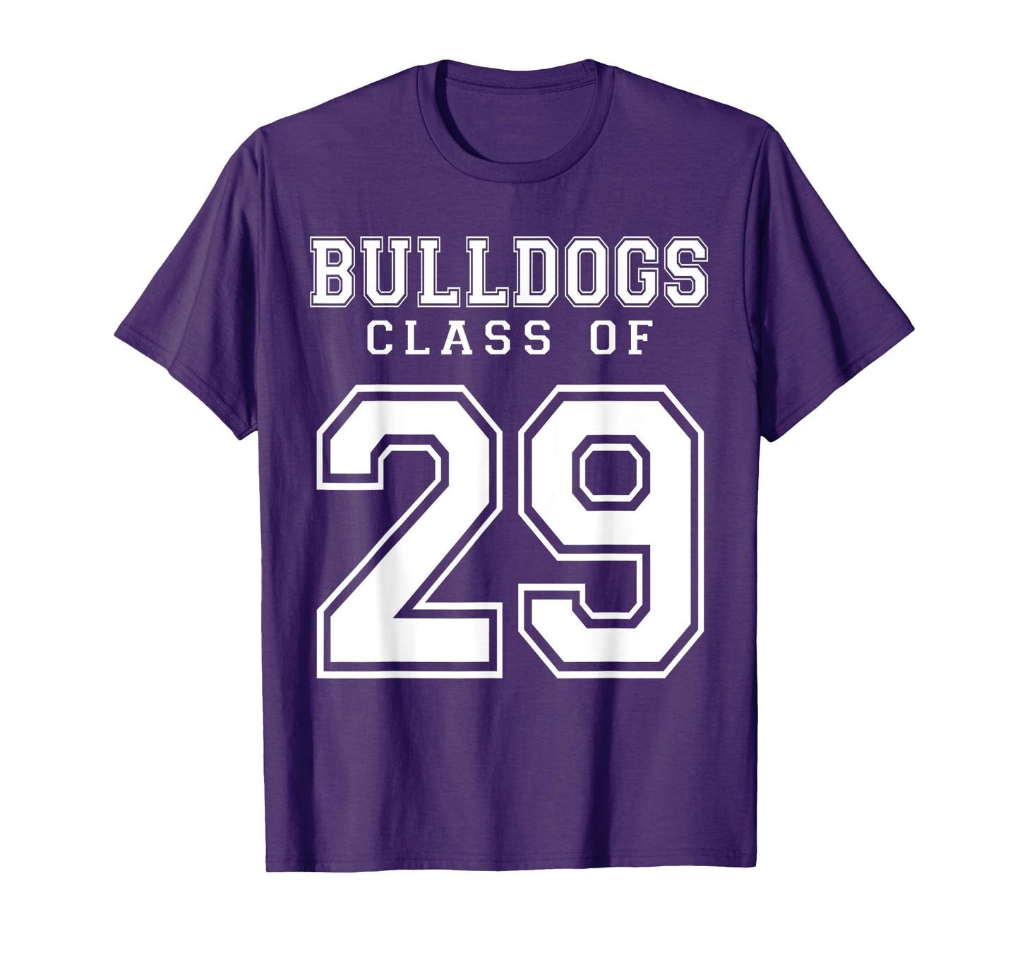 Class Of 2029 Bulldogs Custom Graduation Senior Personalized T-Shirt