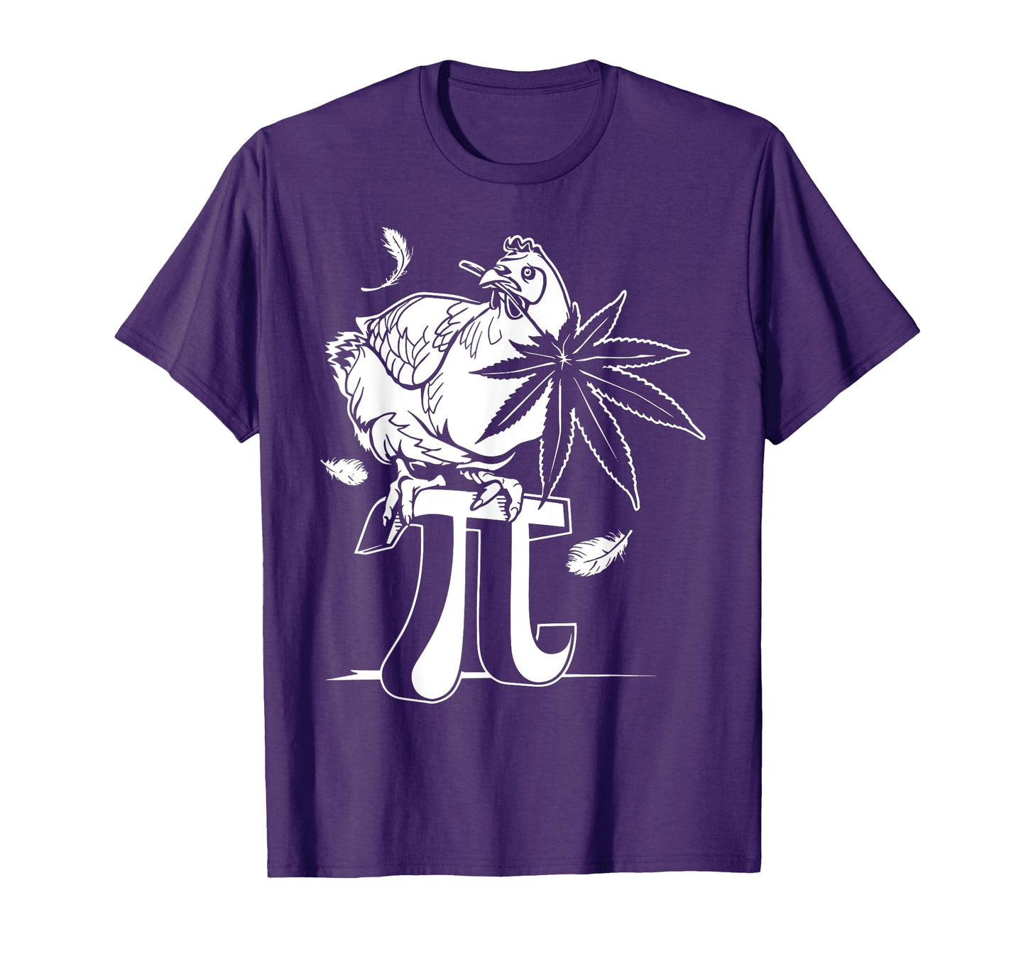 Chicken Pot Pie Pi Leaf Marijuana Cannabis Stoner 420 Weed T-Shirt