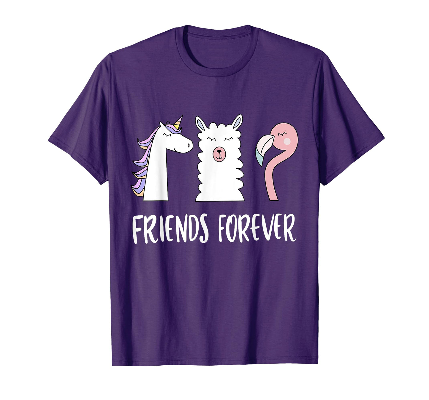 Funny Friends Forever - Llama Unicorn Flamingo T-Shirt