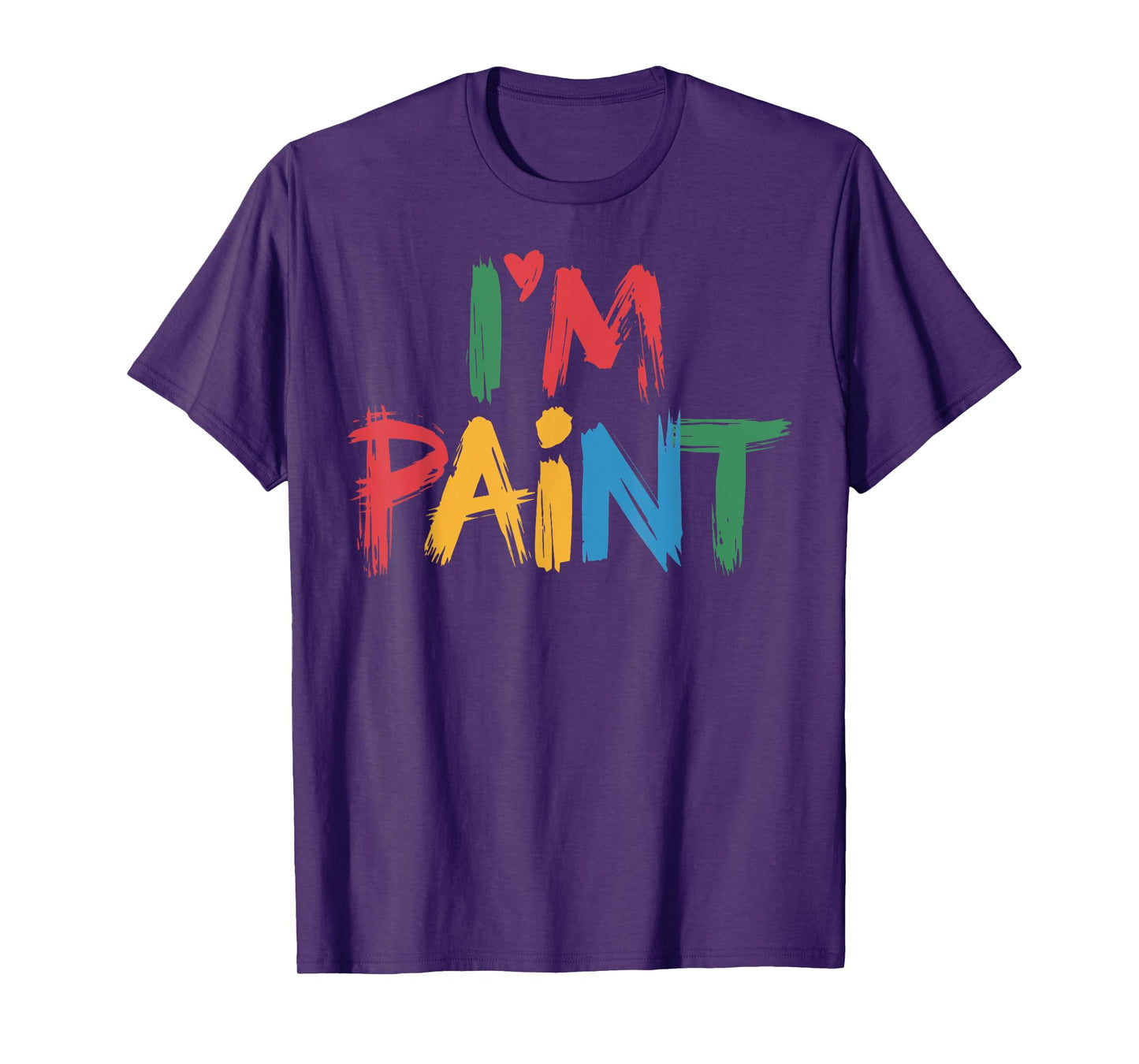 I Heart Love To Finger Paint I'm Paint Cute Couple Valentine T-Shirt