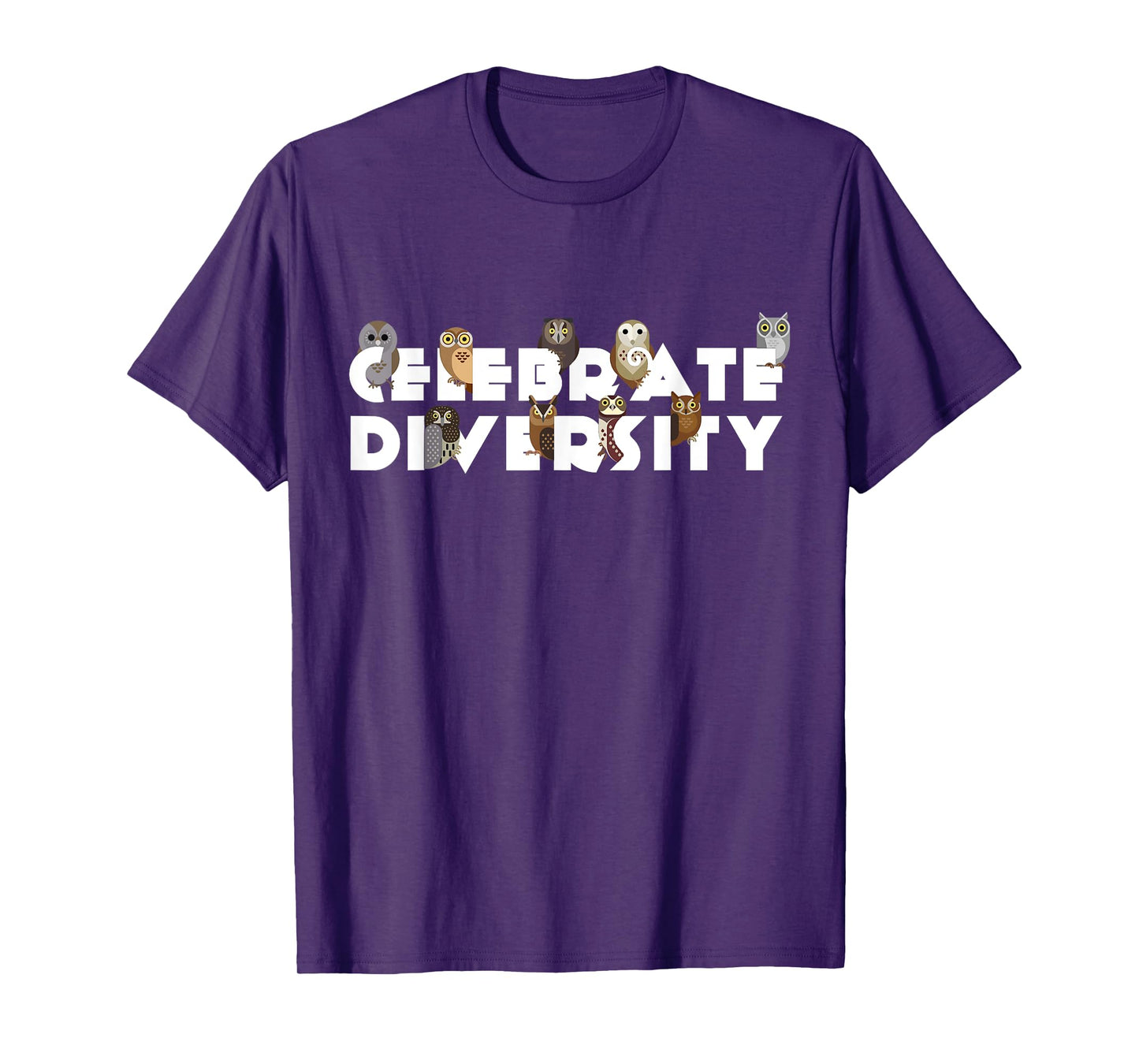 Celebrate Diversity Type of Owls Shirt for Owl Lovers T-Shirt
