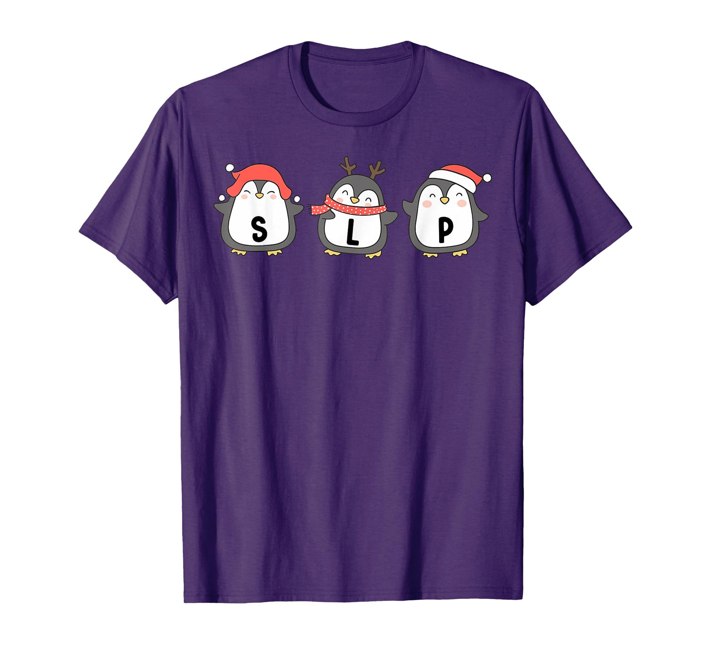 Cute Penguins SLP Christmas Speech Language Pathologist T-Shirt