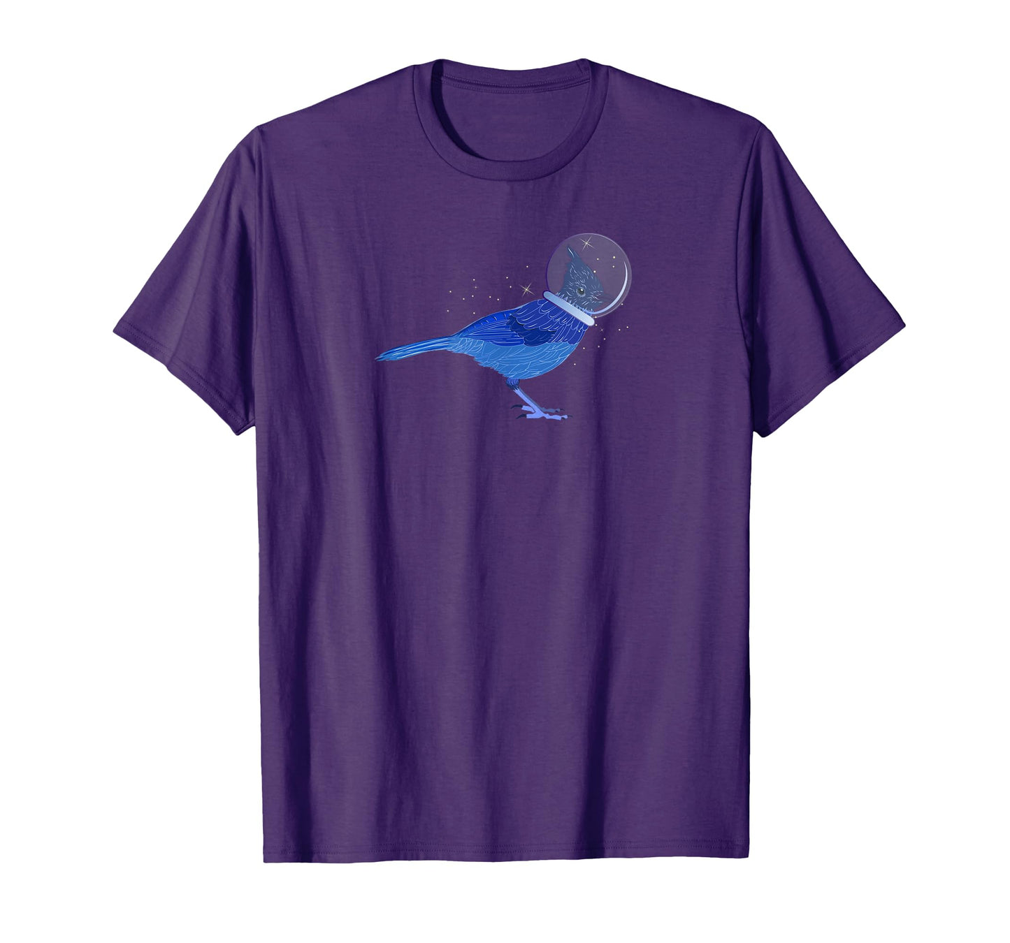 Stellar Jay Space Bird T-Shirt Funny Clever Bird Watcher Tee T-Shirt