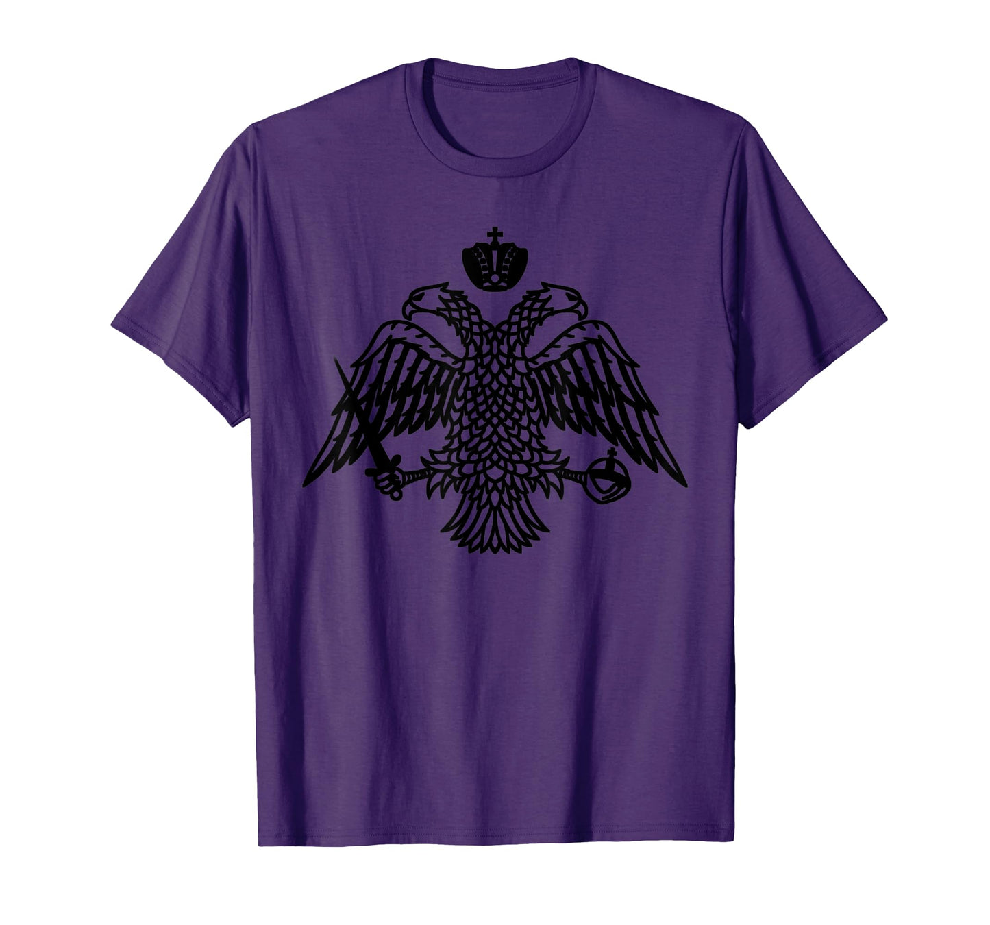 Greece Orthodox Byzantium Cross NIKA Eagle Greek big chest T-Shirt
