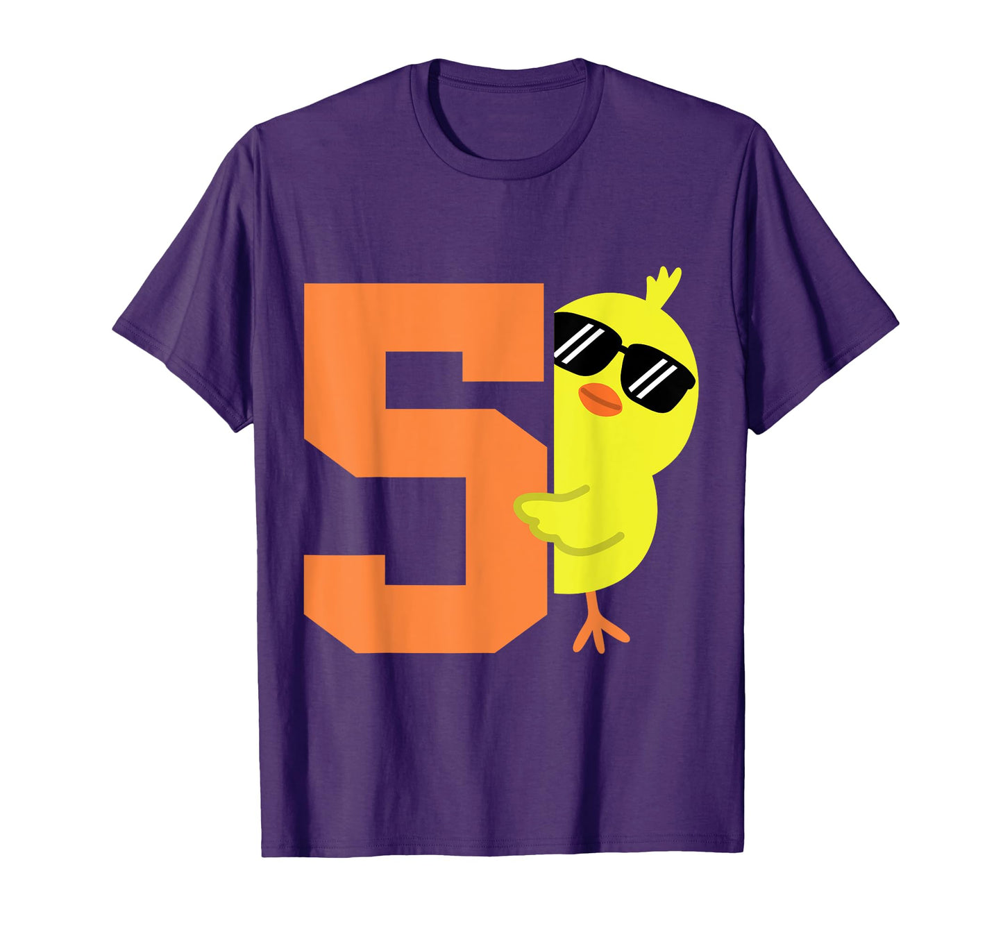 Kids 5th Birthday Chicken Themed Cute 5 Year Old Boys Chick T-Shirt