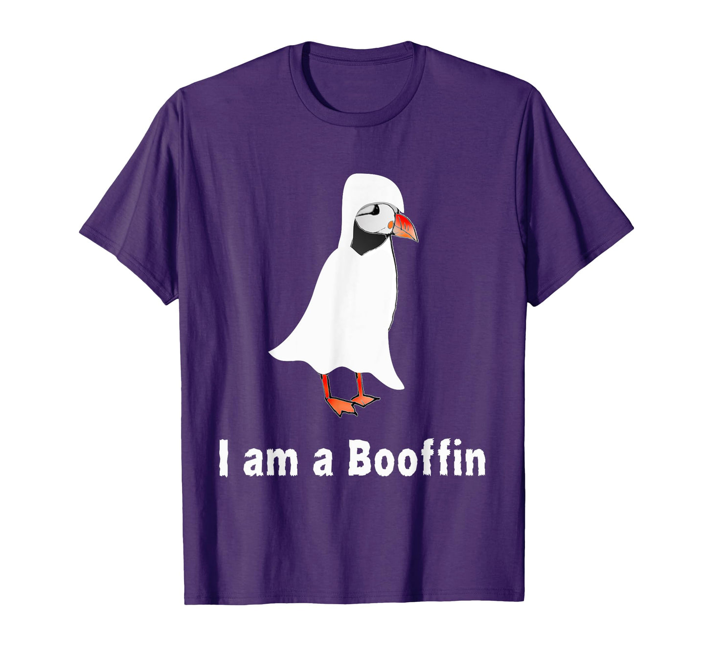 Funny Halloween Puffin lover costume Puffin pun boo sheet T-Shirt