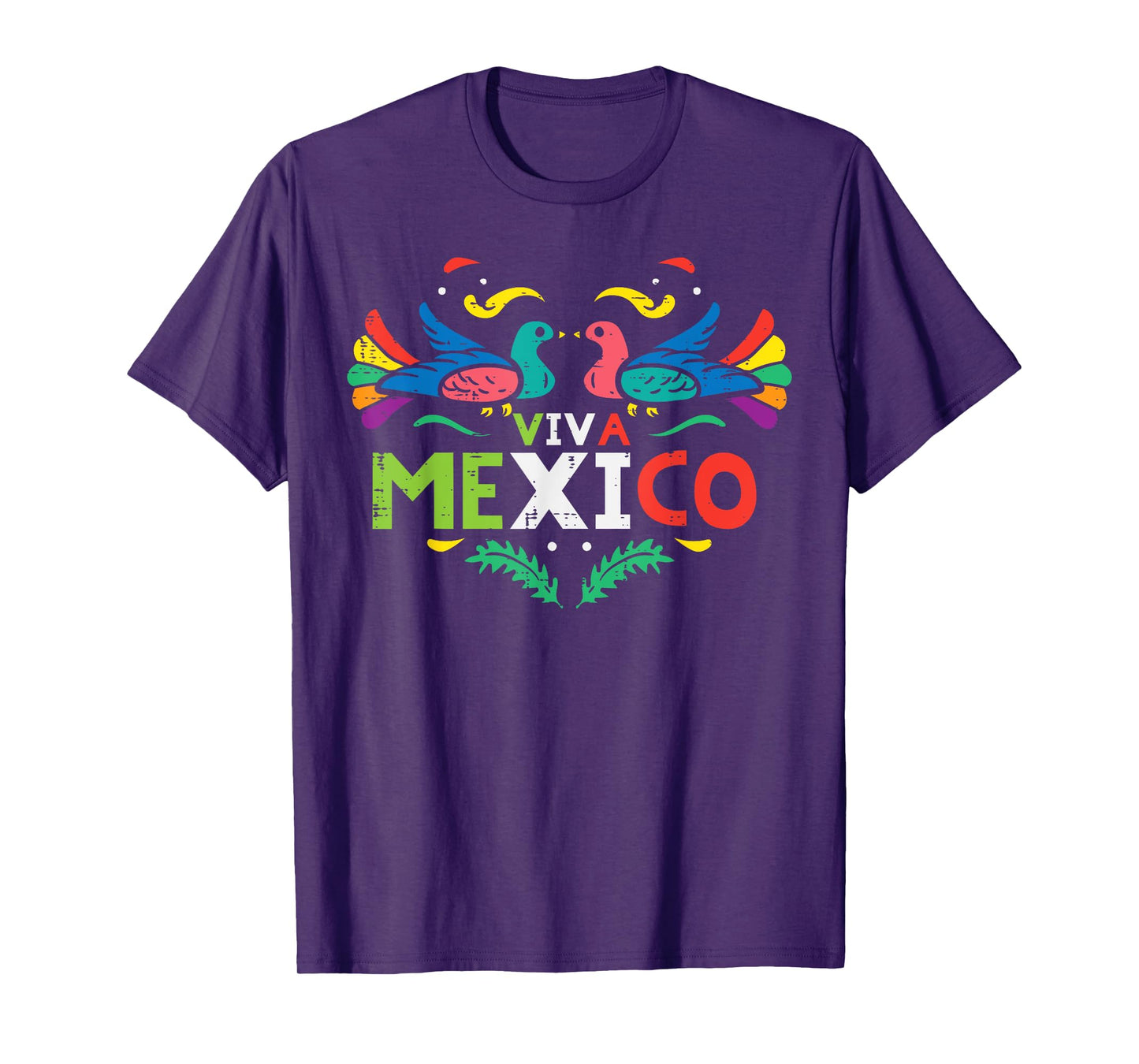 Viva Mexico Otomi Bird Mexican Independence Girls Kids Women T-Shirt