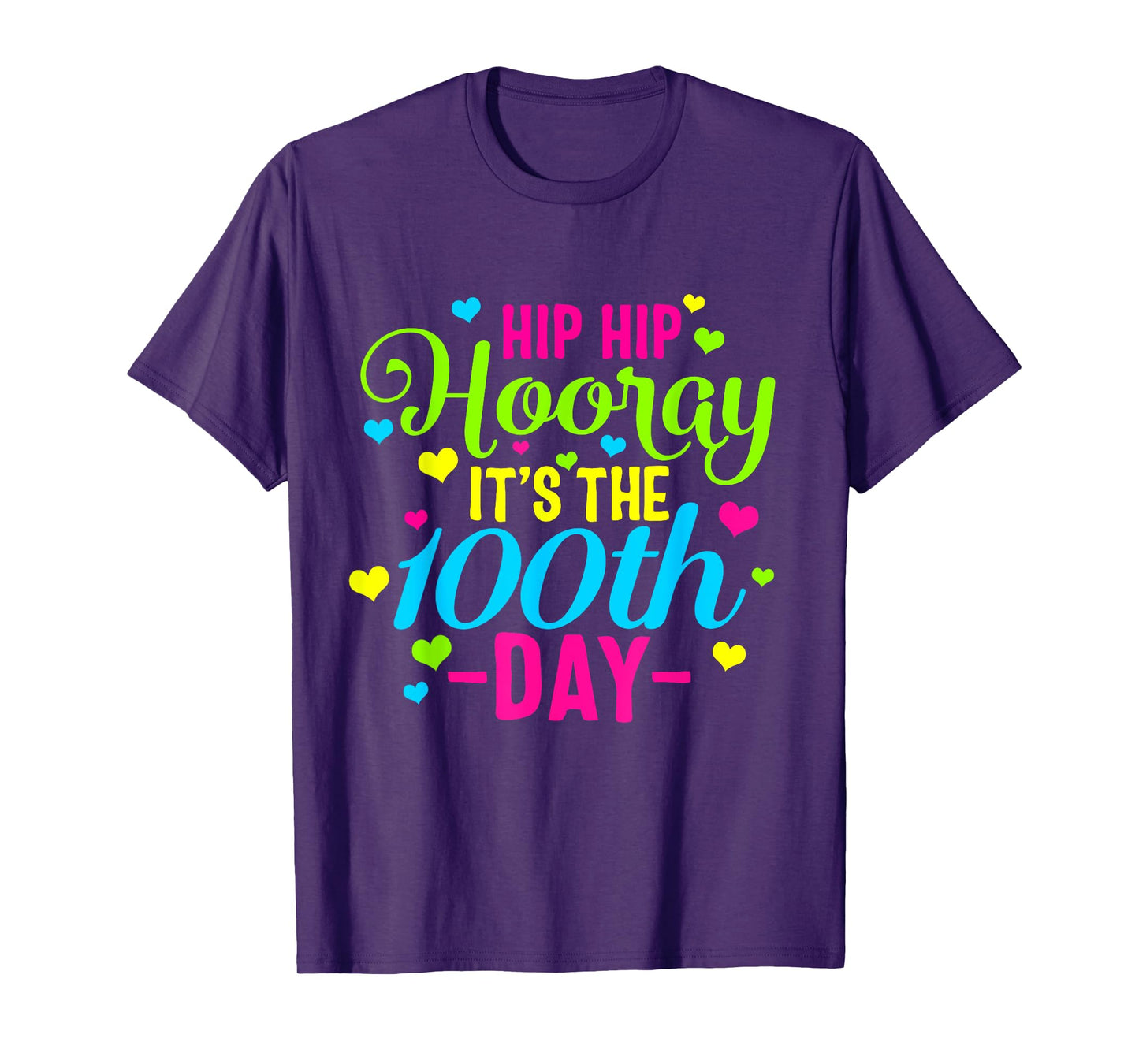 Hip Hooray It's 100th Day Of School Smarter Teacher Class Men Women Girls Kids T-Shirt