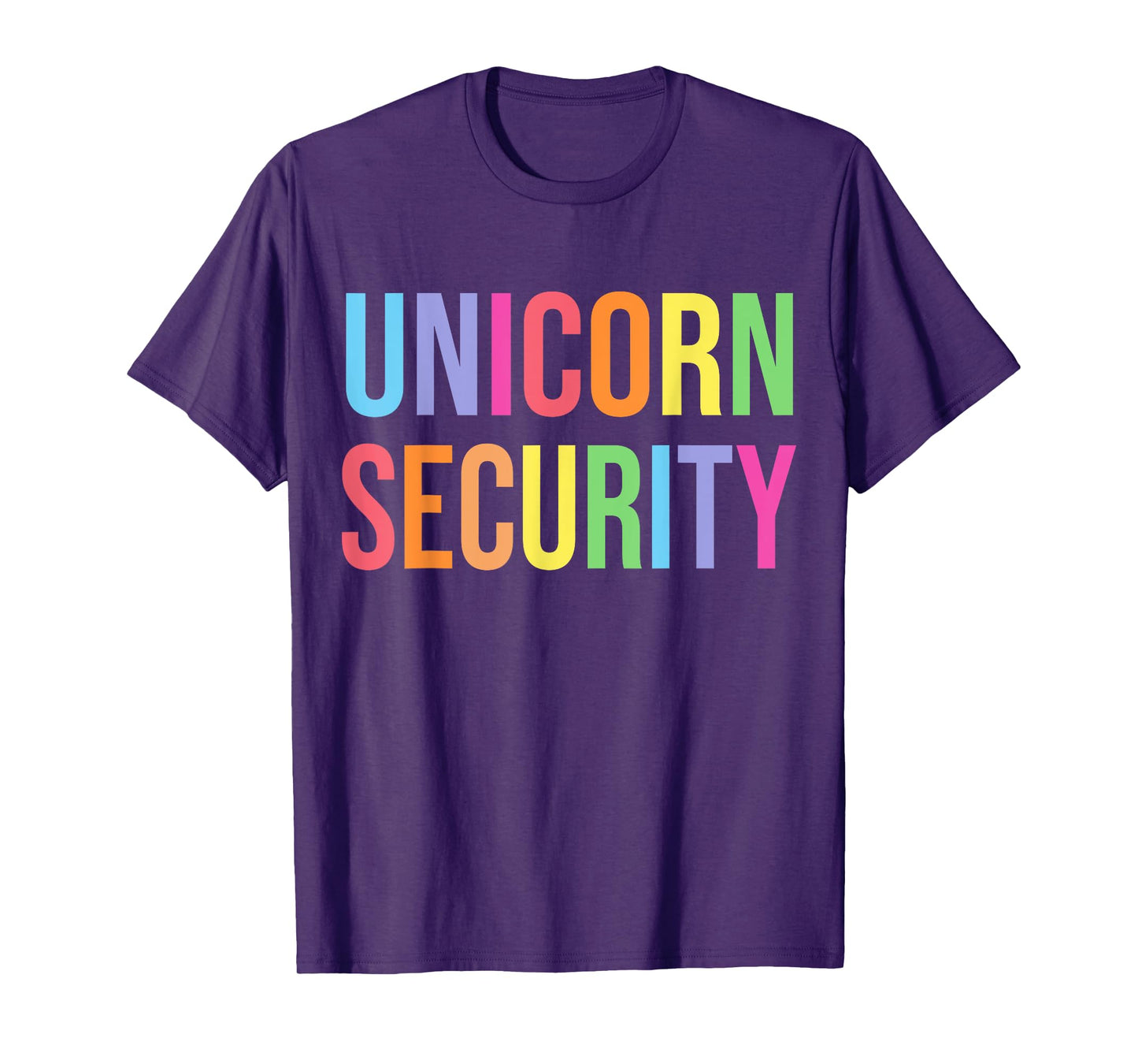 Halloween Dad Mom Daughter Adult Costume, Unicorn Security T-Shirt