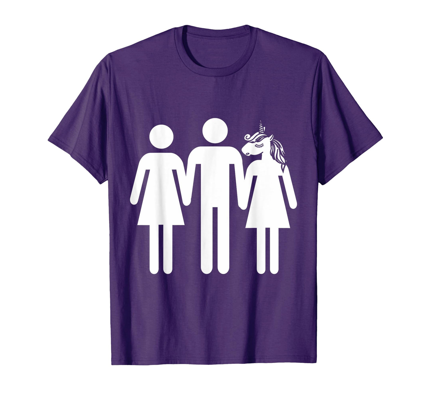 Unicorn Threesome Funny Shirt T-Shirt
