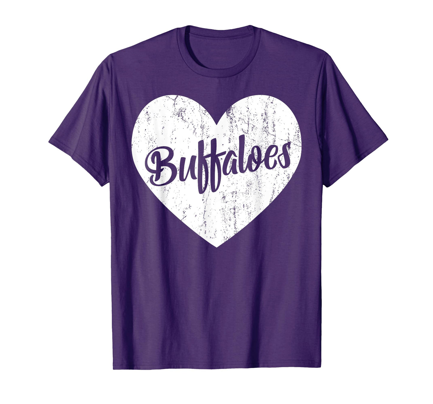 Buffaloes School Sports Fan Team Spirit Mascot Heart Gift T-Shirt