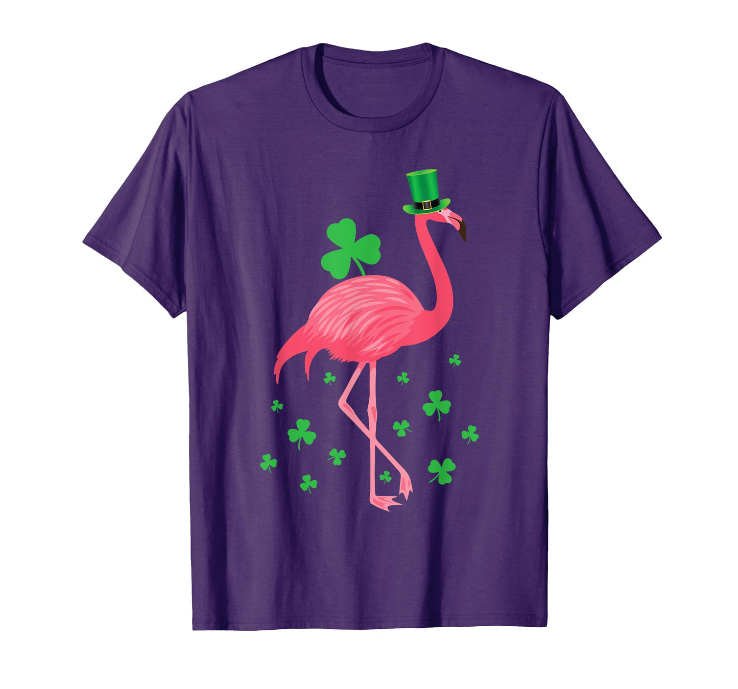 Flamingo Shamrock Leprechaun St Patricks Day T-Shirt