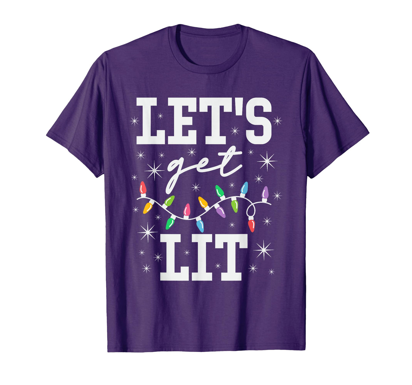 Let's Get Lit Funny Christmas Gifts T-Shirt