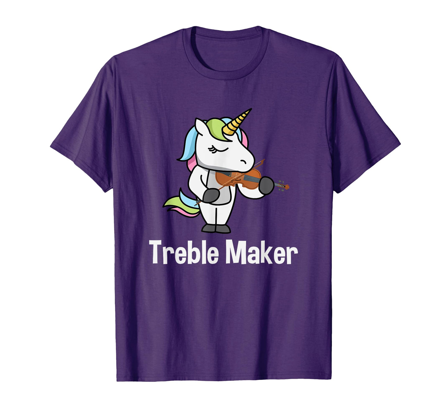 Violinist Shirt for Girls - Treble Maker Unicorn Violin Gift T-Shirt