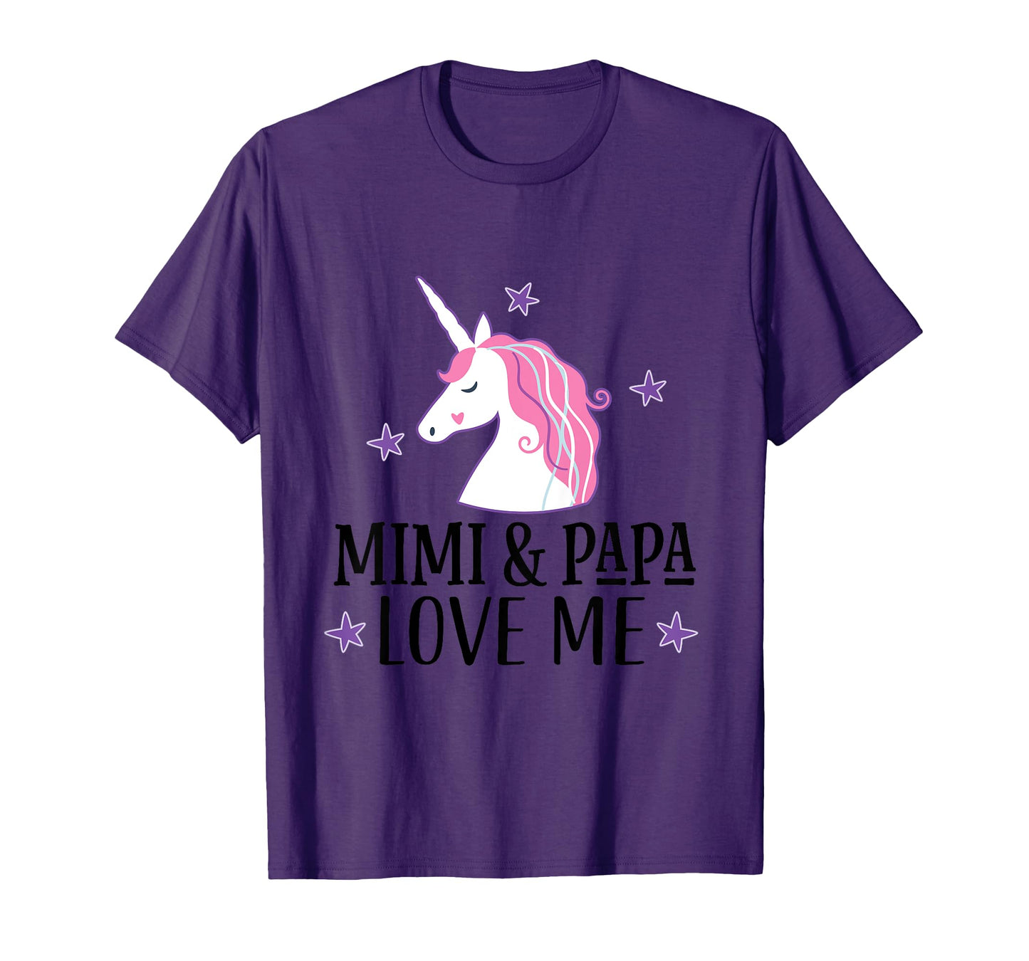 Mimi and Papa Love Me Granddaughter Unicorn T-Shirt