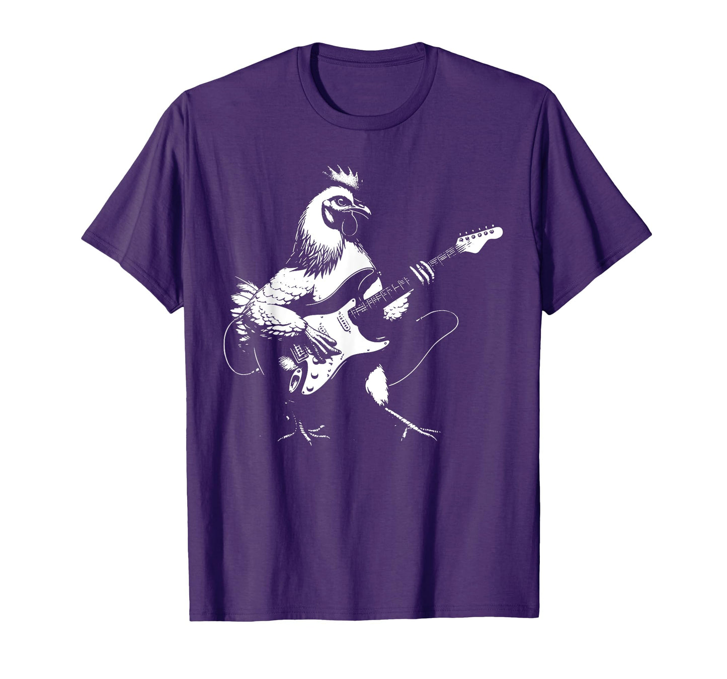 Chicken Playing Bass Guitar Shirt Men Animal Playing Guitar T-Shirt