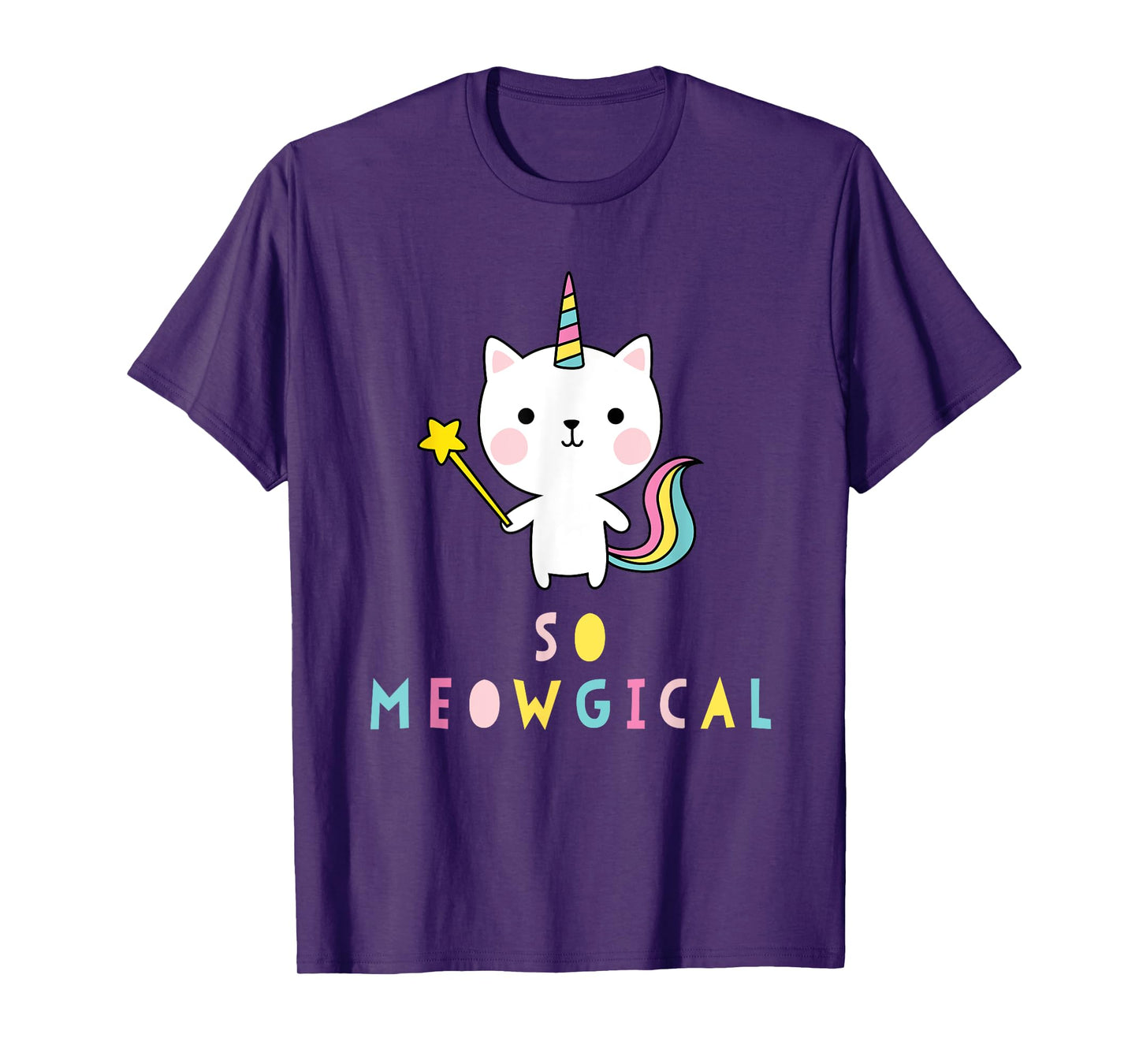 So Meowgical Caticorn Cat Unicorn Rainbow Kittycorn Cute T-Shirt