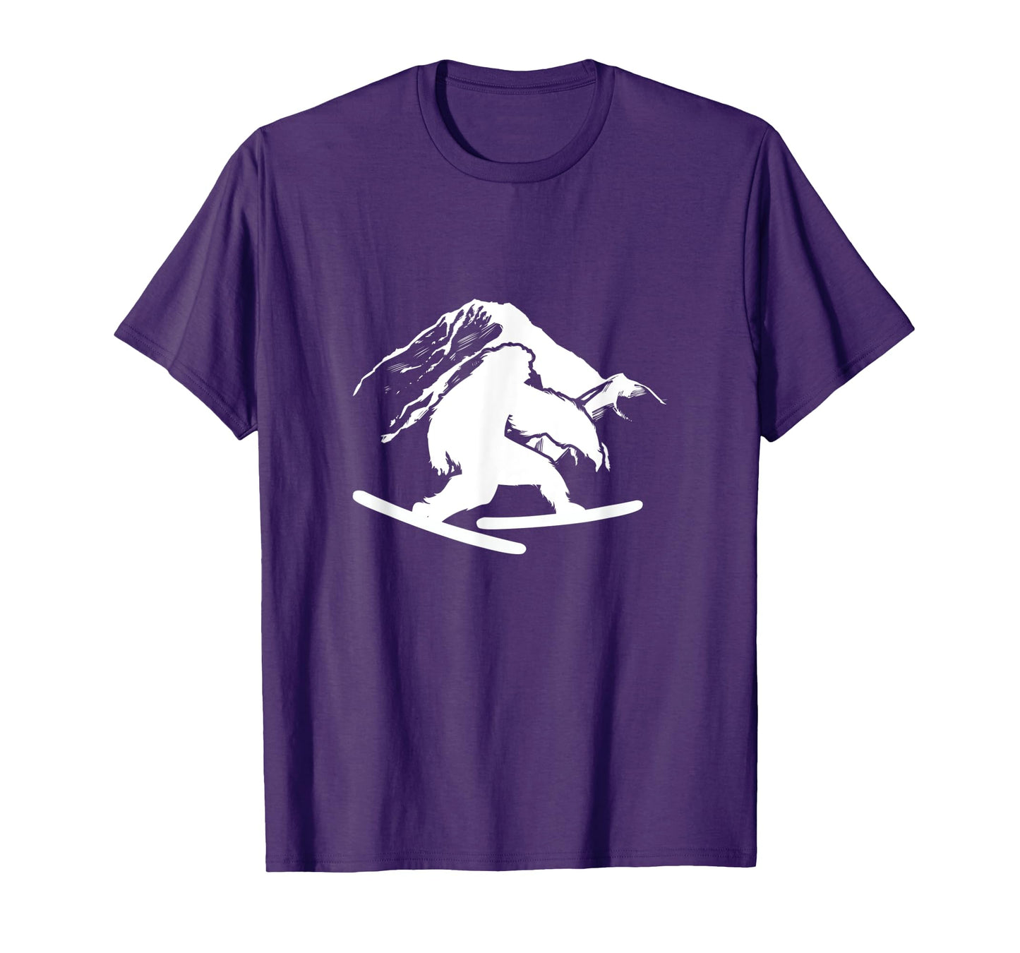 Skiing Bigfoot Mountain Sasquatch Ski Skier T-Shirt