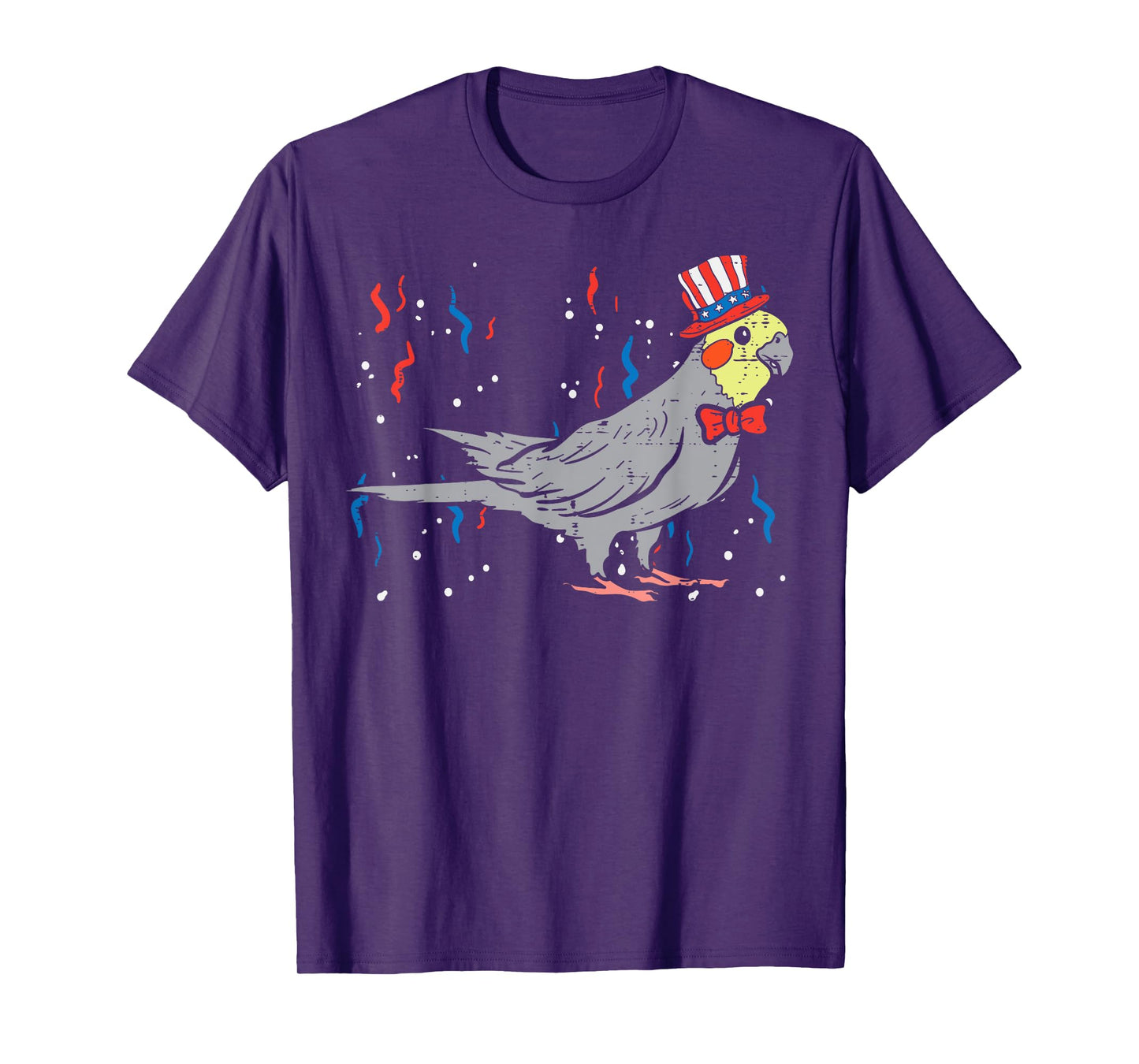 Cockatiel Bird American Flag USA 4th Of July Fourth Animal T-Shirt