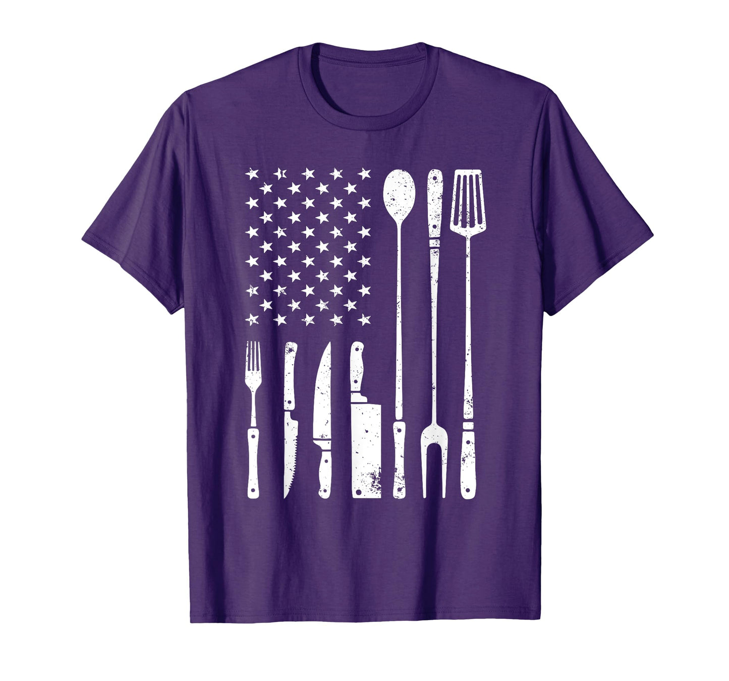 Cool Grilling For Men Women US Flag BBQ Barbeque Smoker T-Shirt