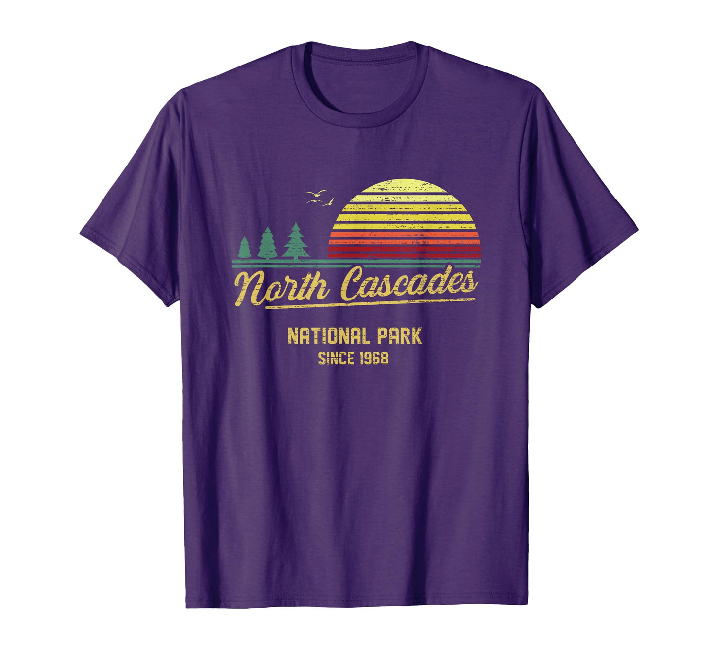 North Cascades 1968 EST National Park Vintage Retro Outdoor T-Shirt