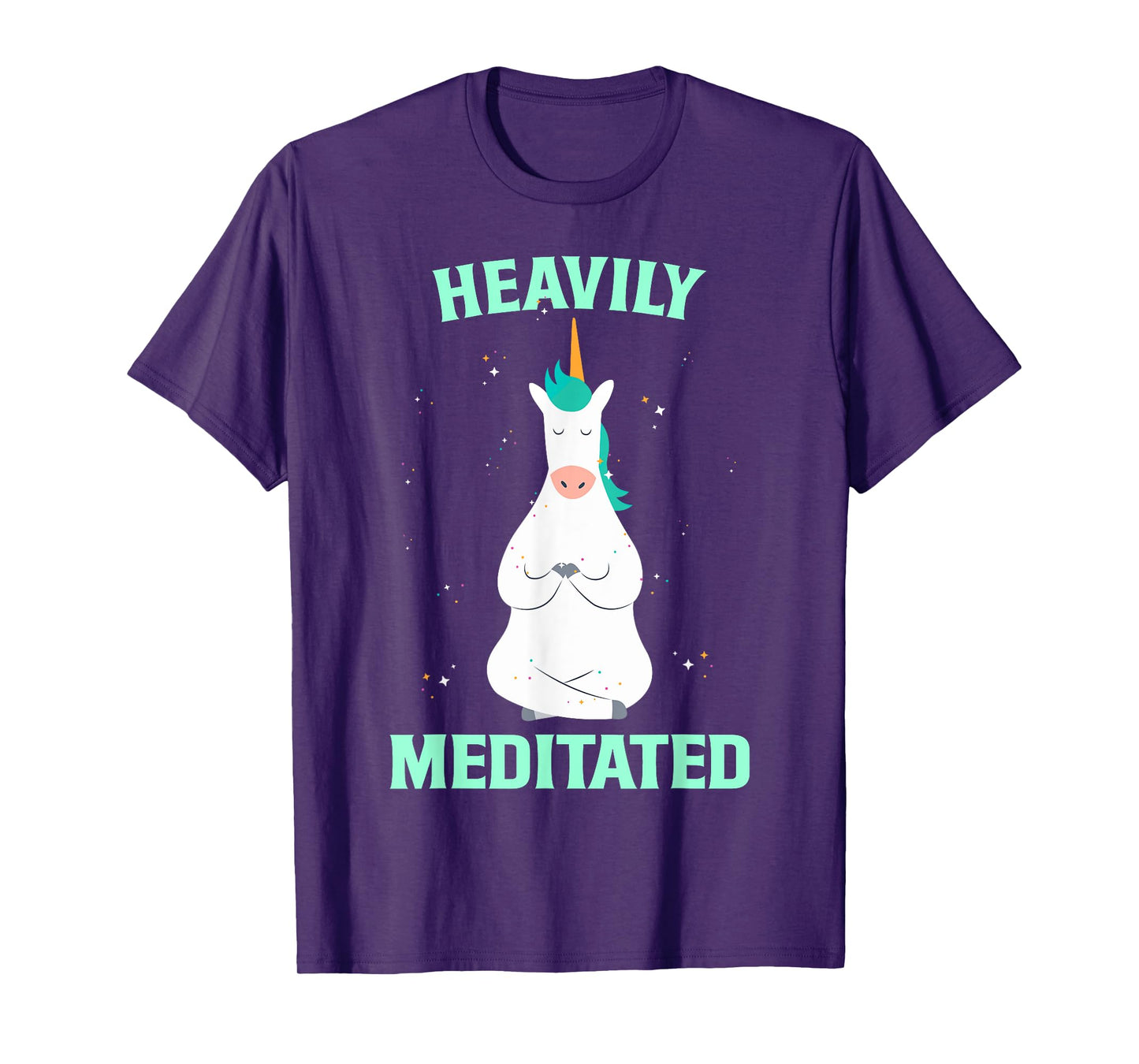 Unicorn Heavily Meditated Funny Yoga Meditation T-Shirt