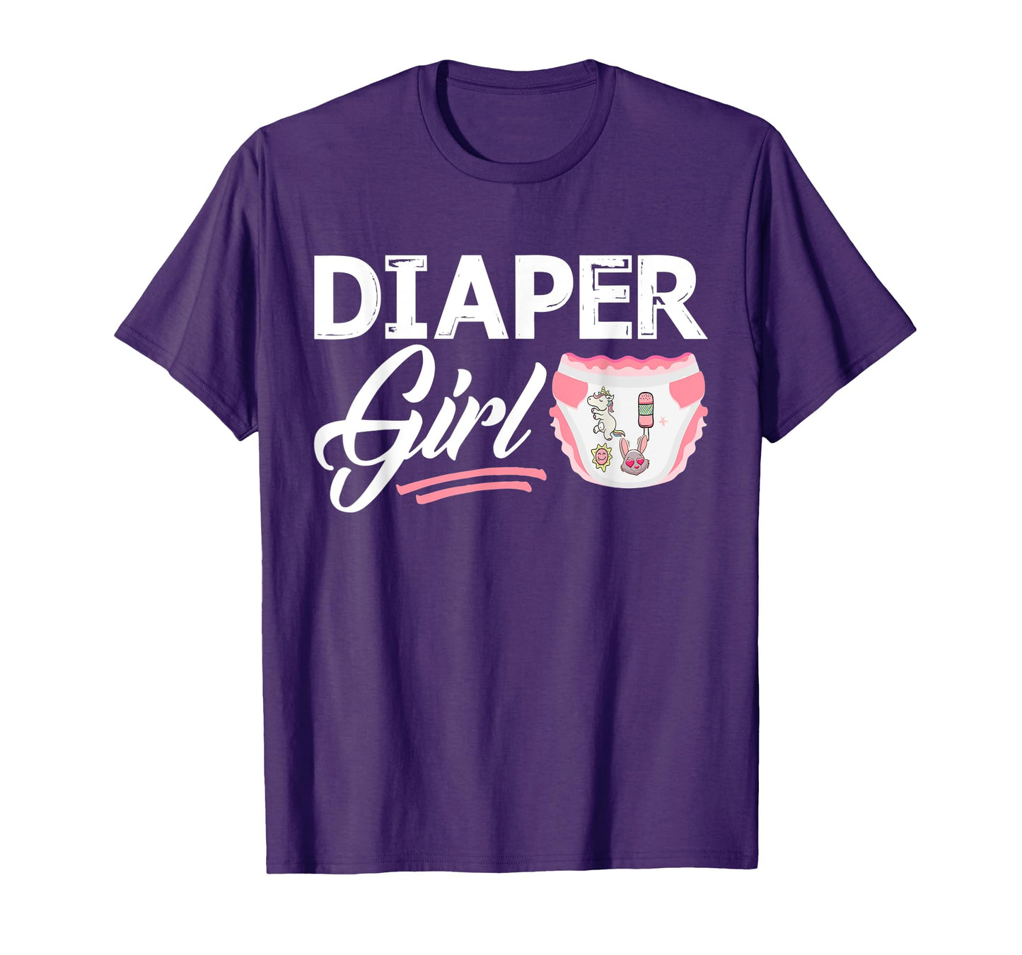 Diaper Girl Baby Diaper Boy Padded Princess Little One Girl T-Shirt