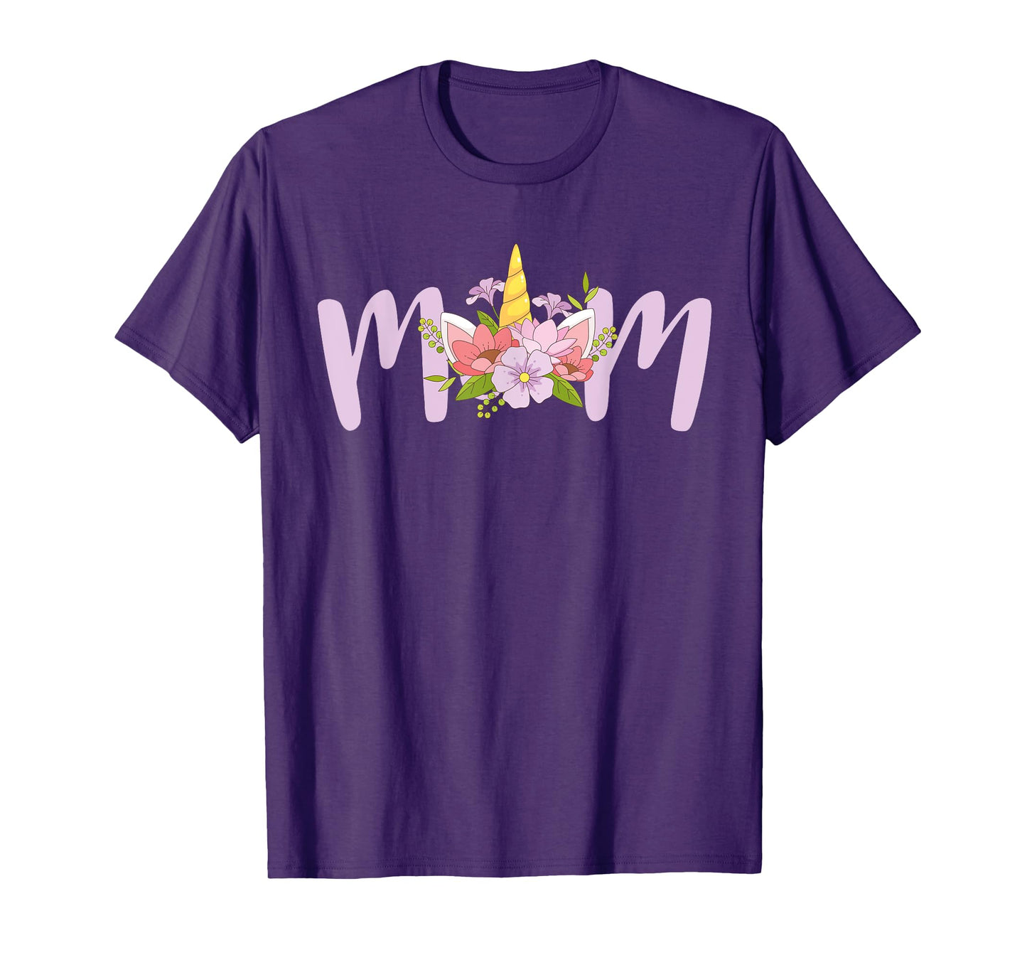 Mom Unicorn Floral Birthday Matching T-Shirt