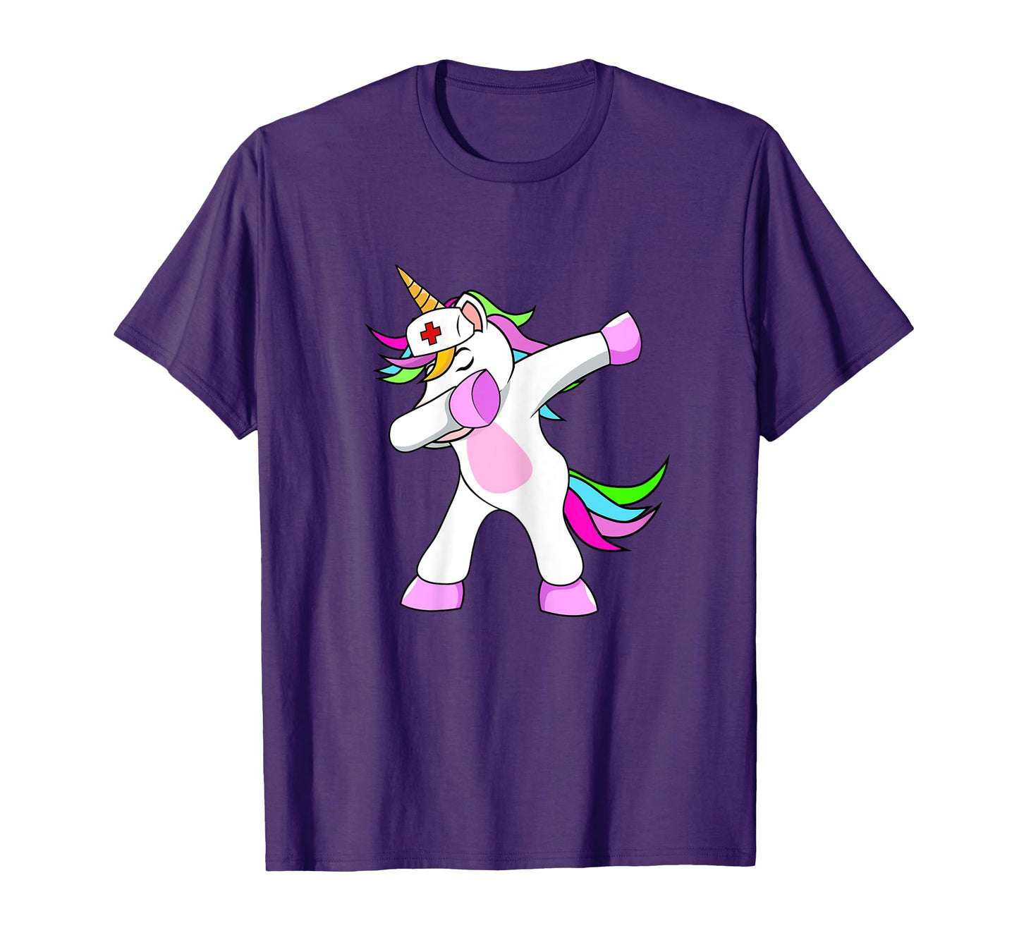 Dabbing Unicorn Nurse Girl Shirt Nursing Angel T-Shirt