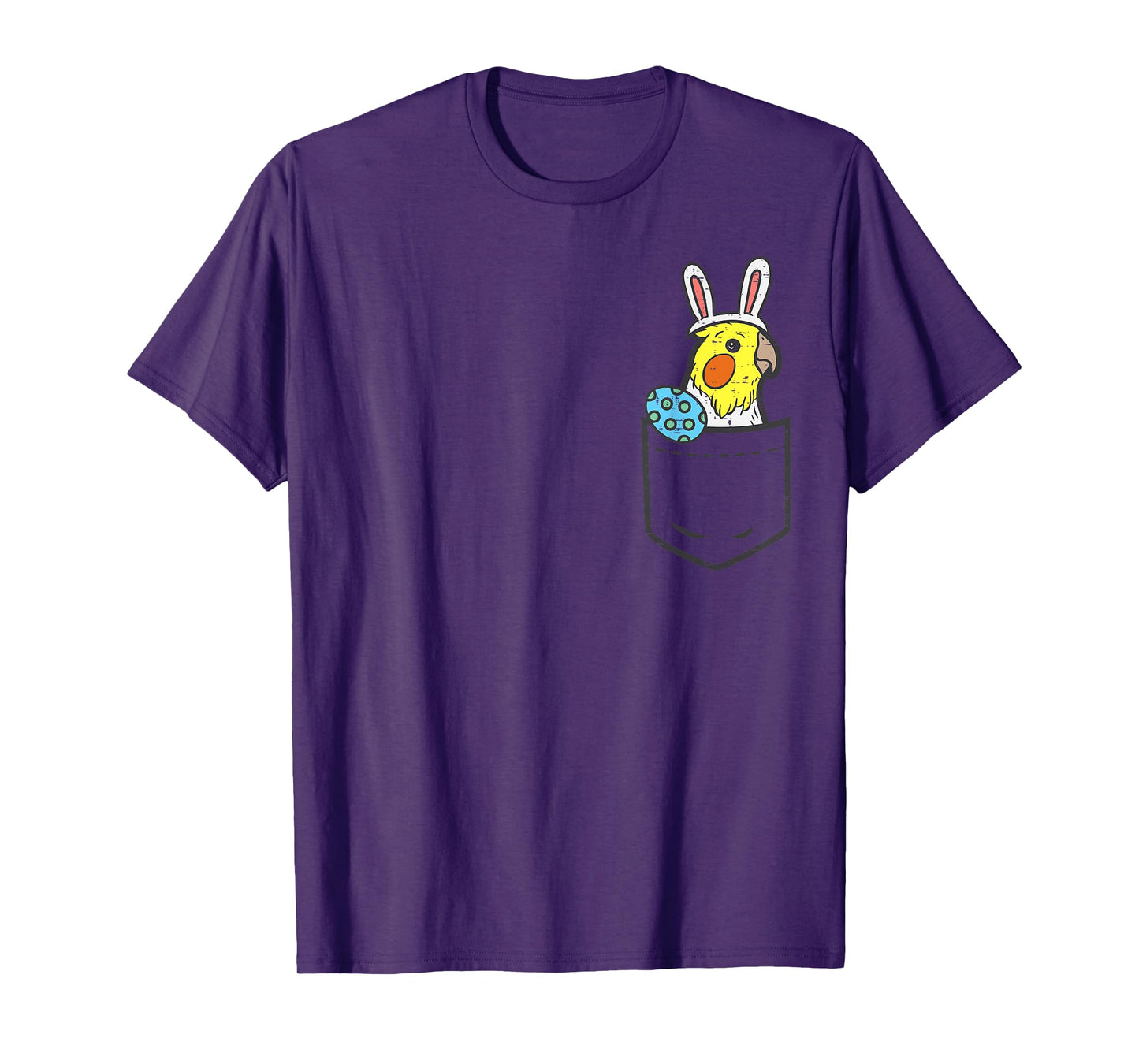 Pocket Easter Cockatiel Bunny Egg Cute Bird Men Women Kids T-Shirt