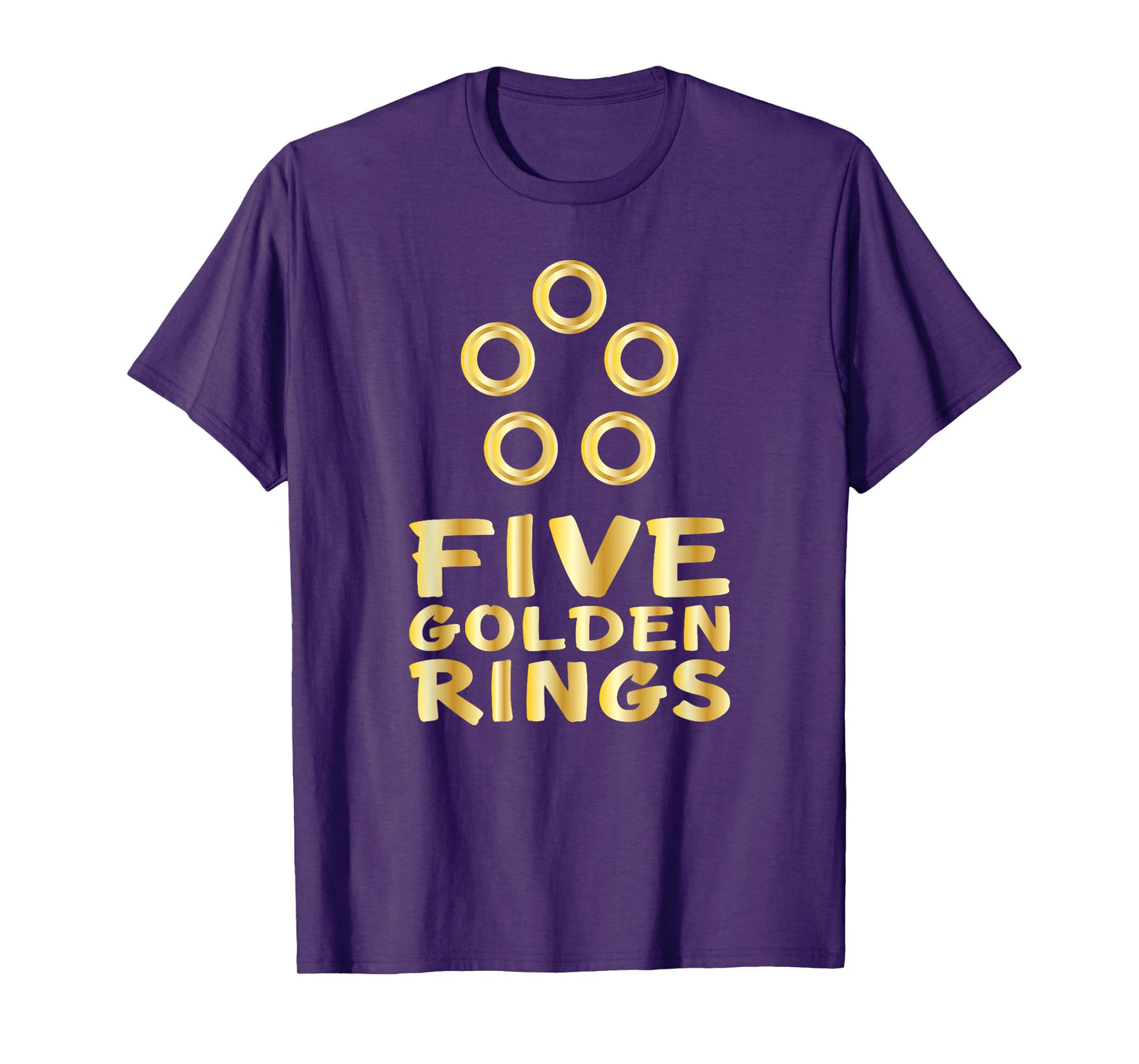 Five Golden Rings T-Shirt Song 12 Days Christmas Tee T-Shirt