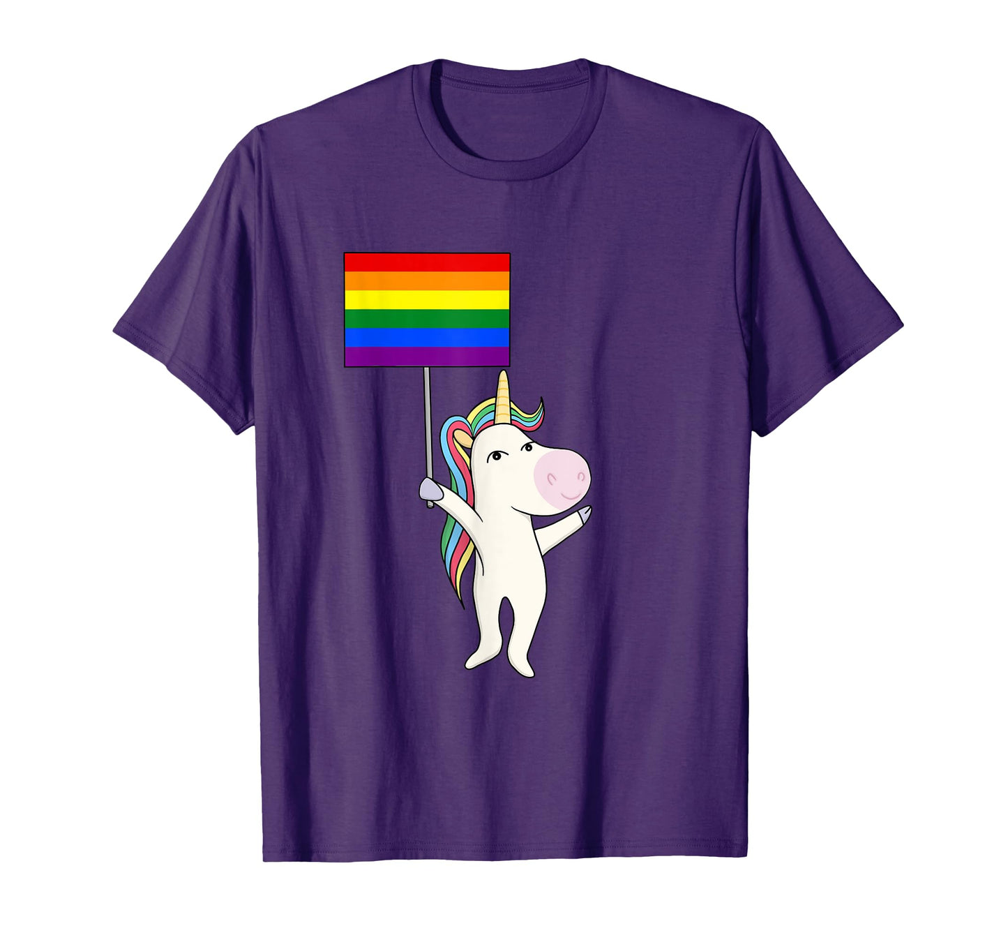 Gay Unicorn LGBT Flag Pride Lesbian Trans Transgender Queer T-Shirt