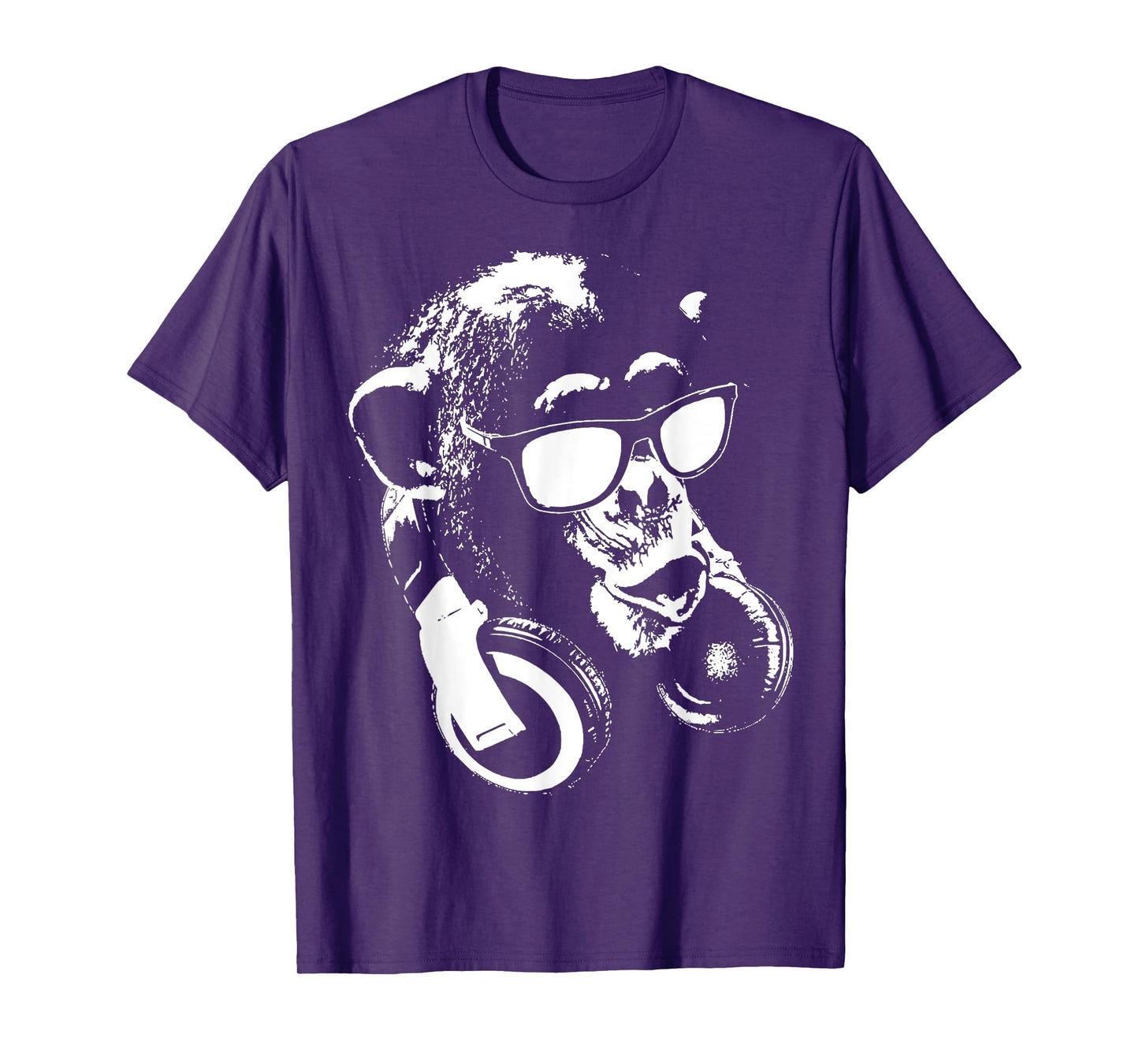 Monkey Chimp With Sunglasses And Headphones T-Shirt