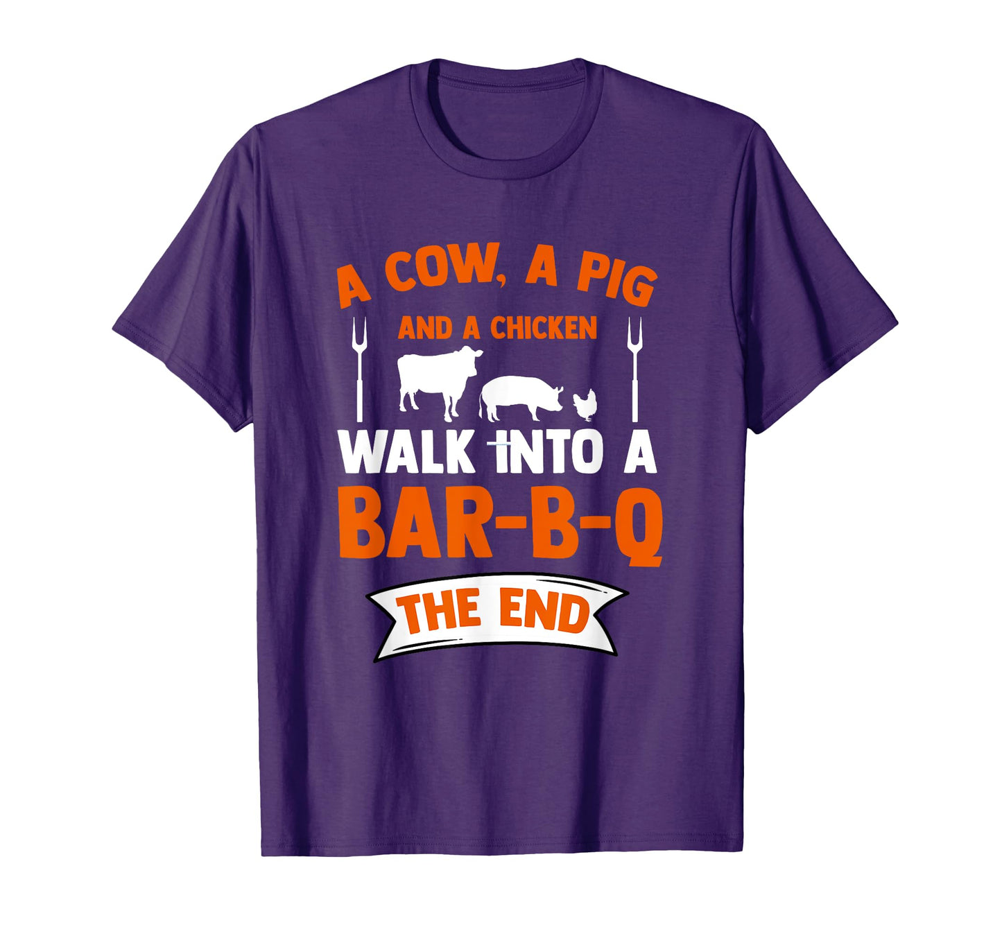 Smoke Grill Cow Pig Chicken Bar-B-Q Grilling Food T-Shirt