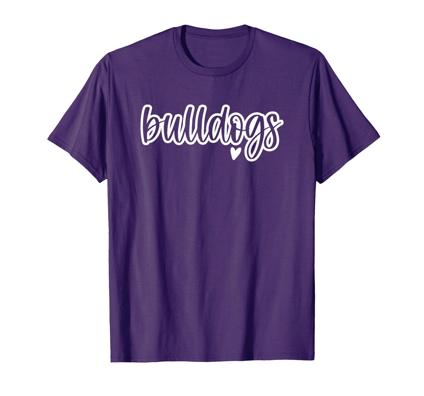 Cute Bulldogs Script Game Mascot Day - Matching Team Color T-Shirt
